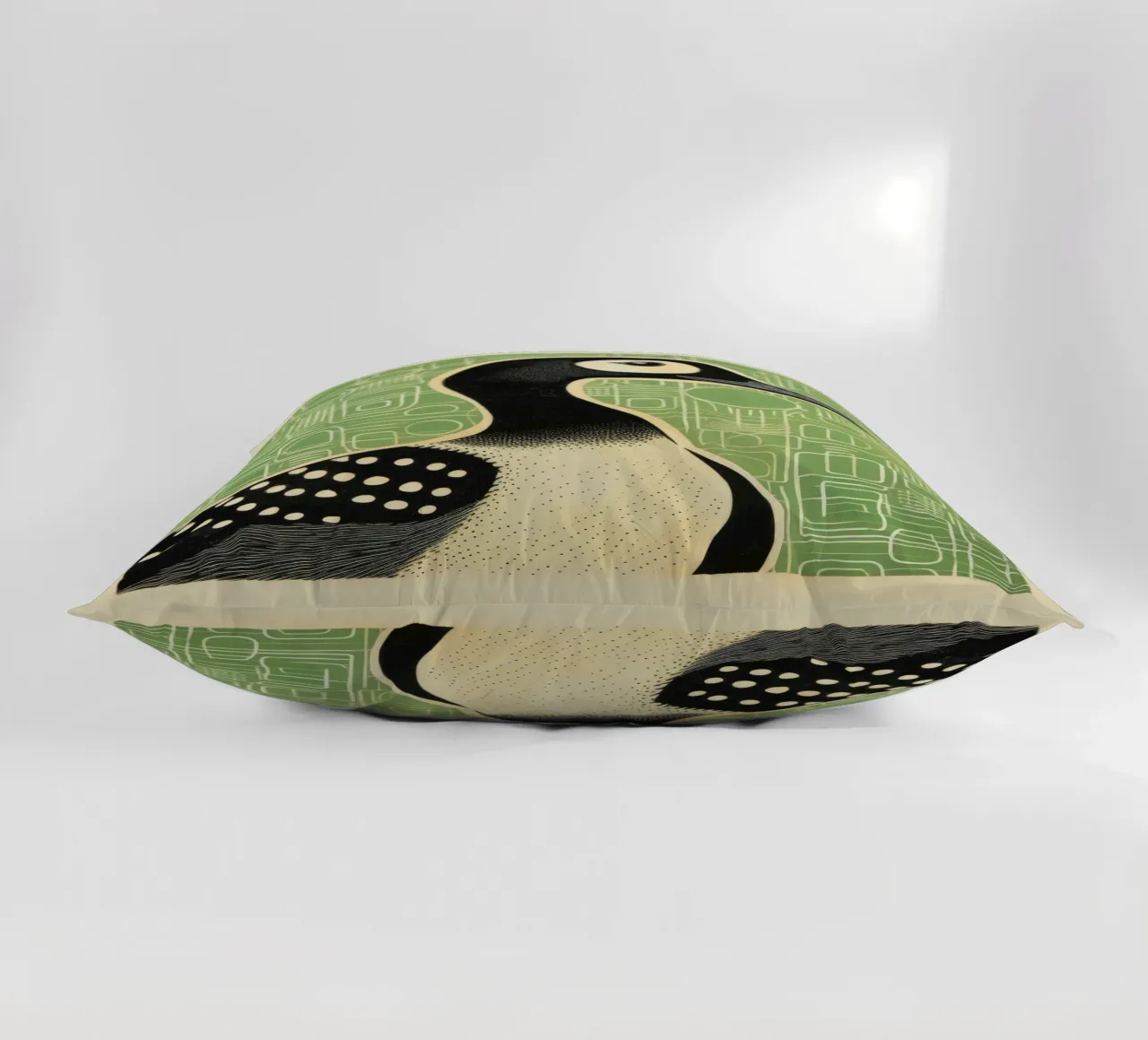 Anatra verde 1 cuscino da Minimal Animal Art