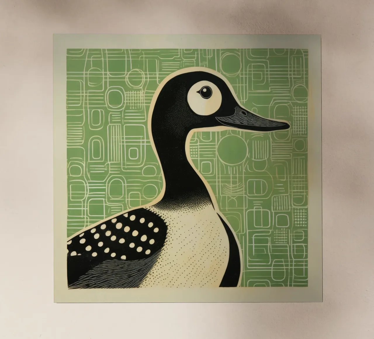 Anatra verde 1 pellicola backlit da Minimal Animal Art