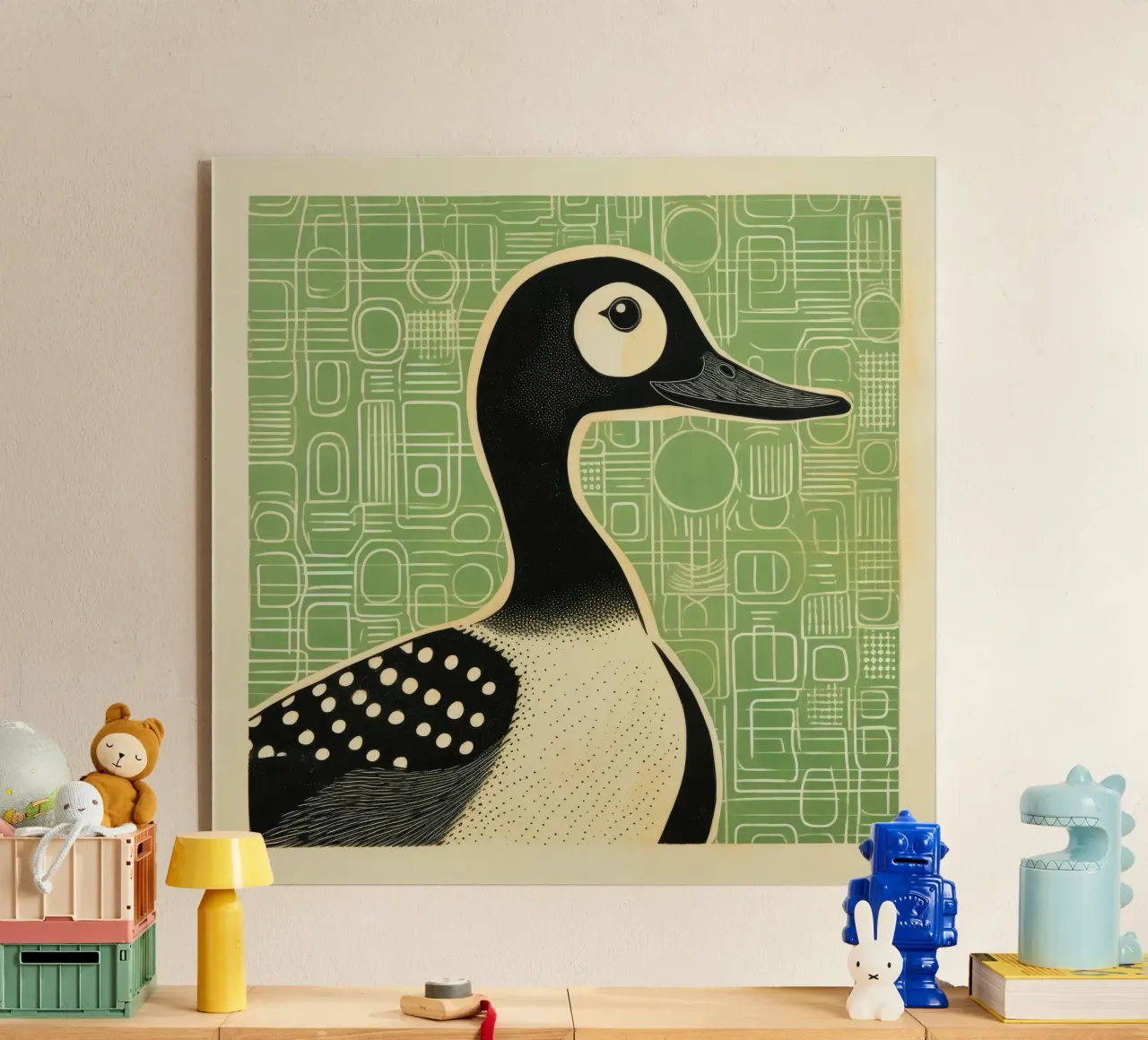 Anatra verde plexiglass da Minimal Animal Art