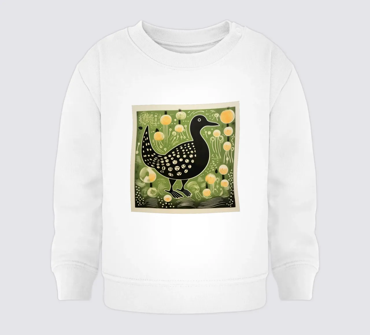 Anatra verde 2 felpa neonato da Minimal Animal Art