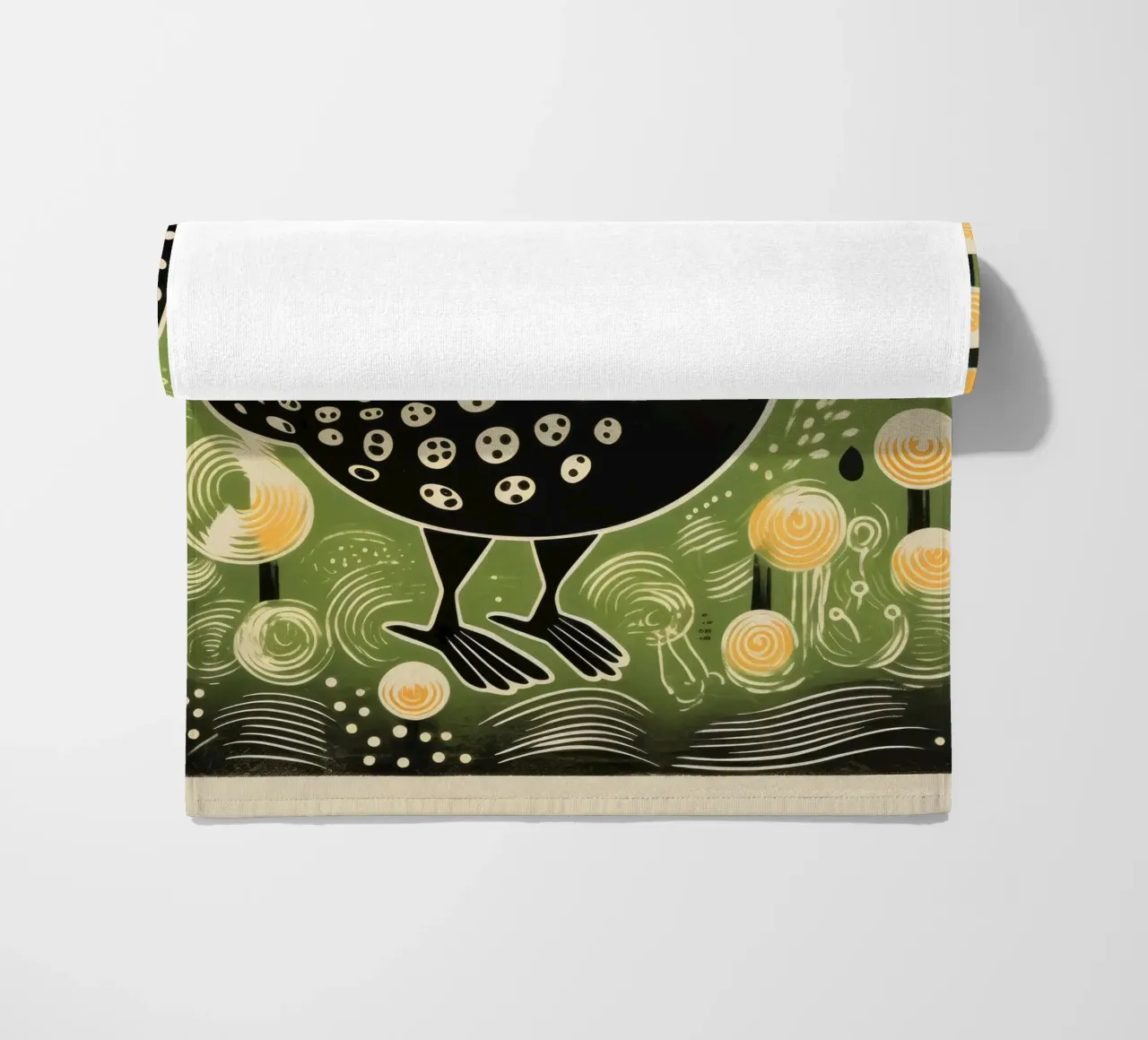 Anatra verde 2 telo mare da Minimal Animal Art
