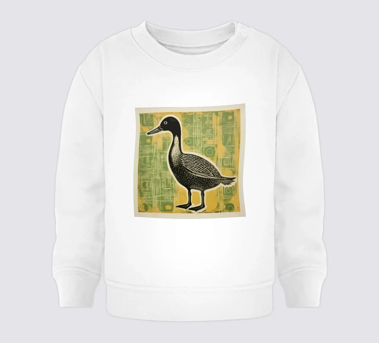 Anatra verde 4 felpa neonato da Minimal Animal Art