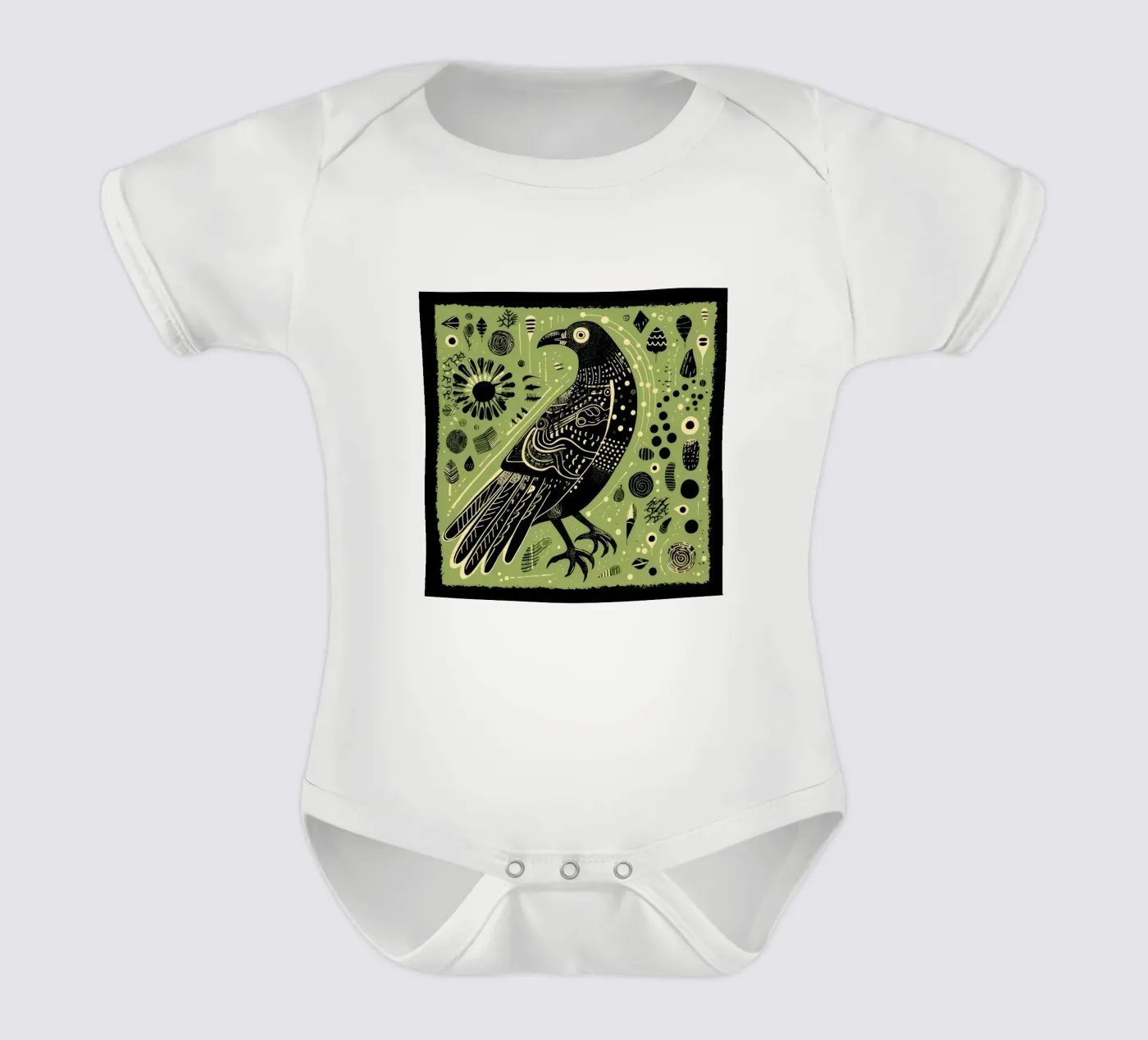 Aigle vert body bébé de Minimal Animal Art