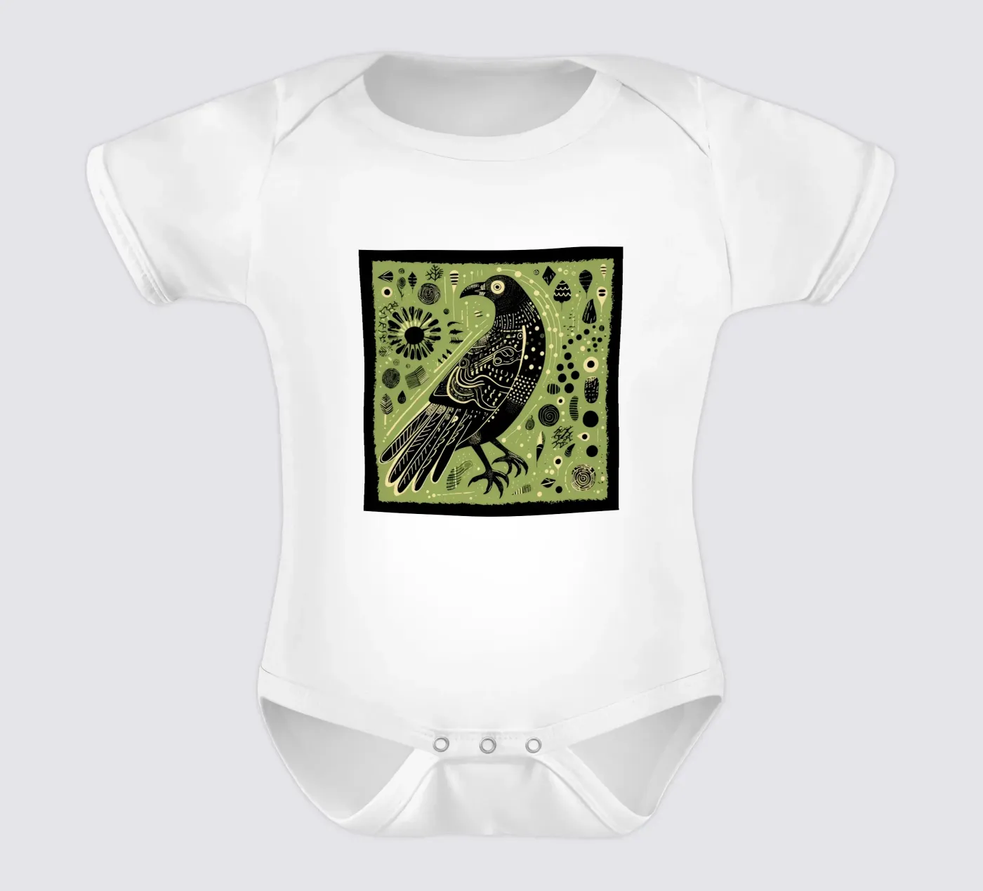 Aigle vert body bébé de Minimal Animal Art