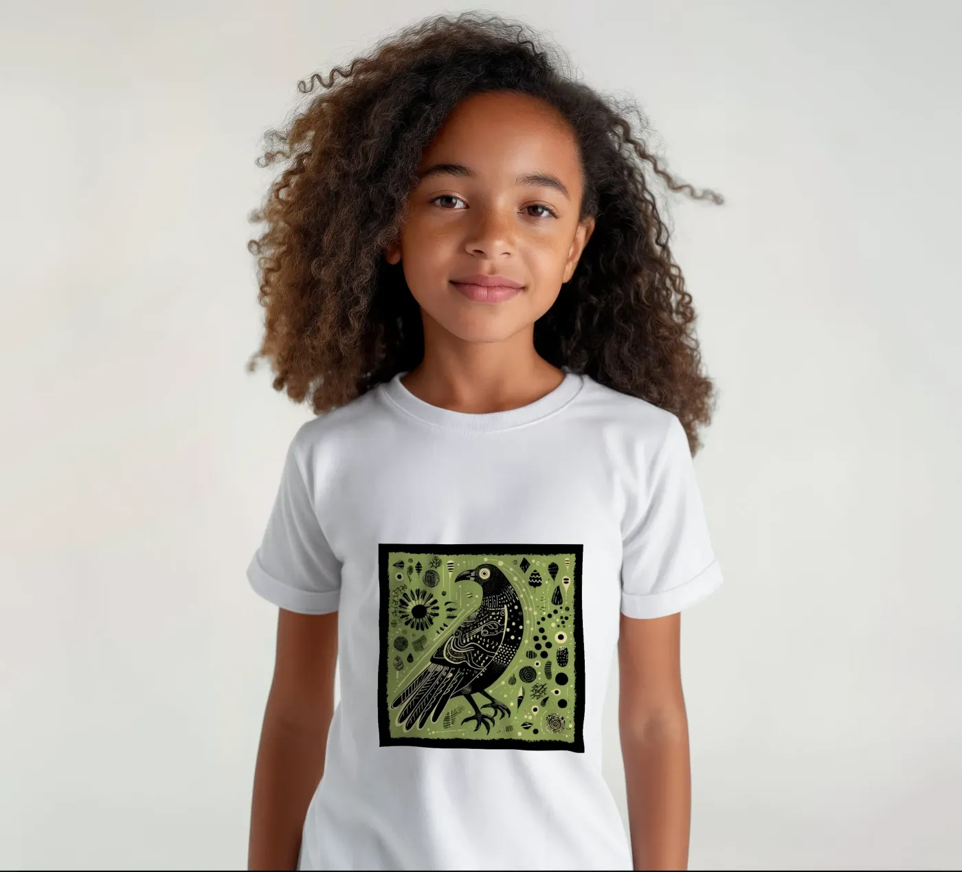 Aquila verde t-shirt bambini da Minimal Animal Art