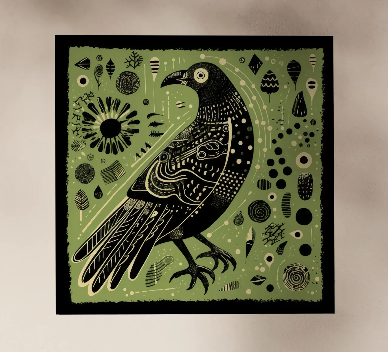 Green Eagle pellicola backlit da Minimal Animal Art