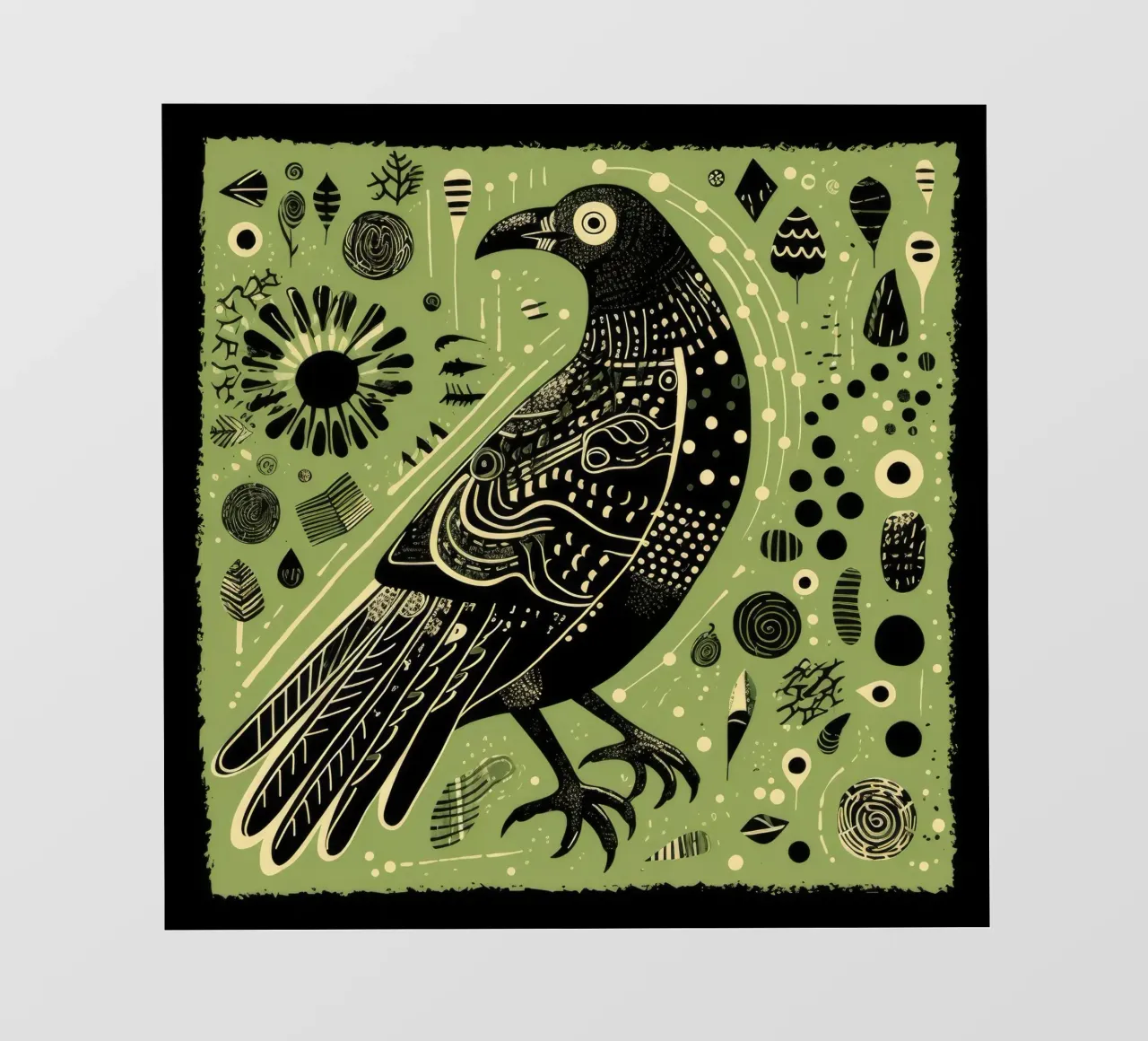 Aquila verde pellicola backlit da Minimal Animal Art