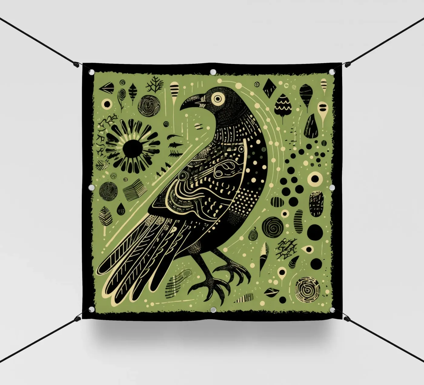 Green Eagle bâche pvc de Minimal Animal Art