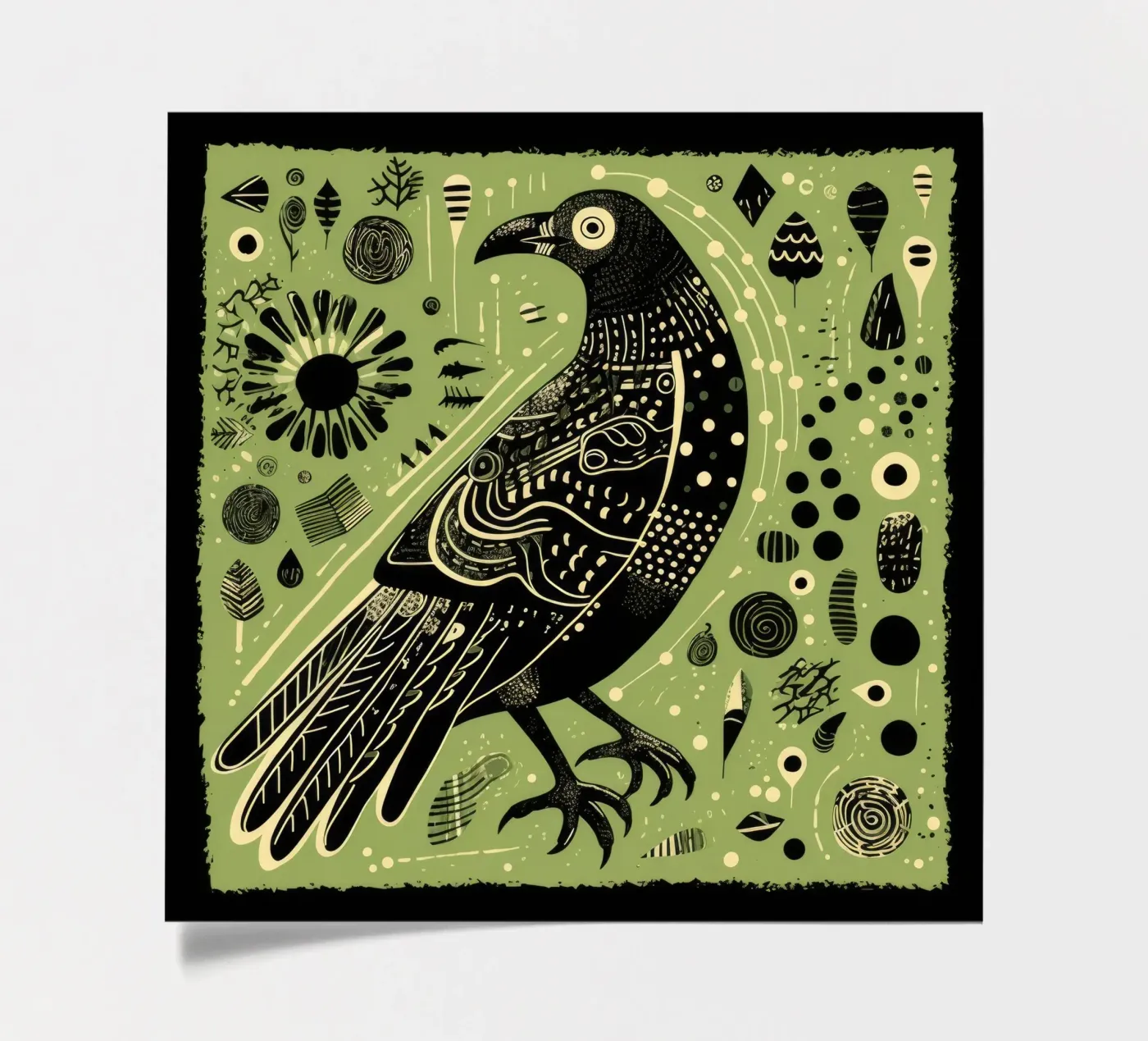 Green Eagle Stickerbogen von Minimal Animal Art
