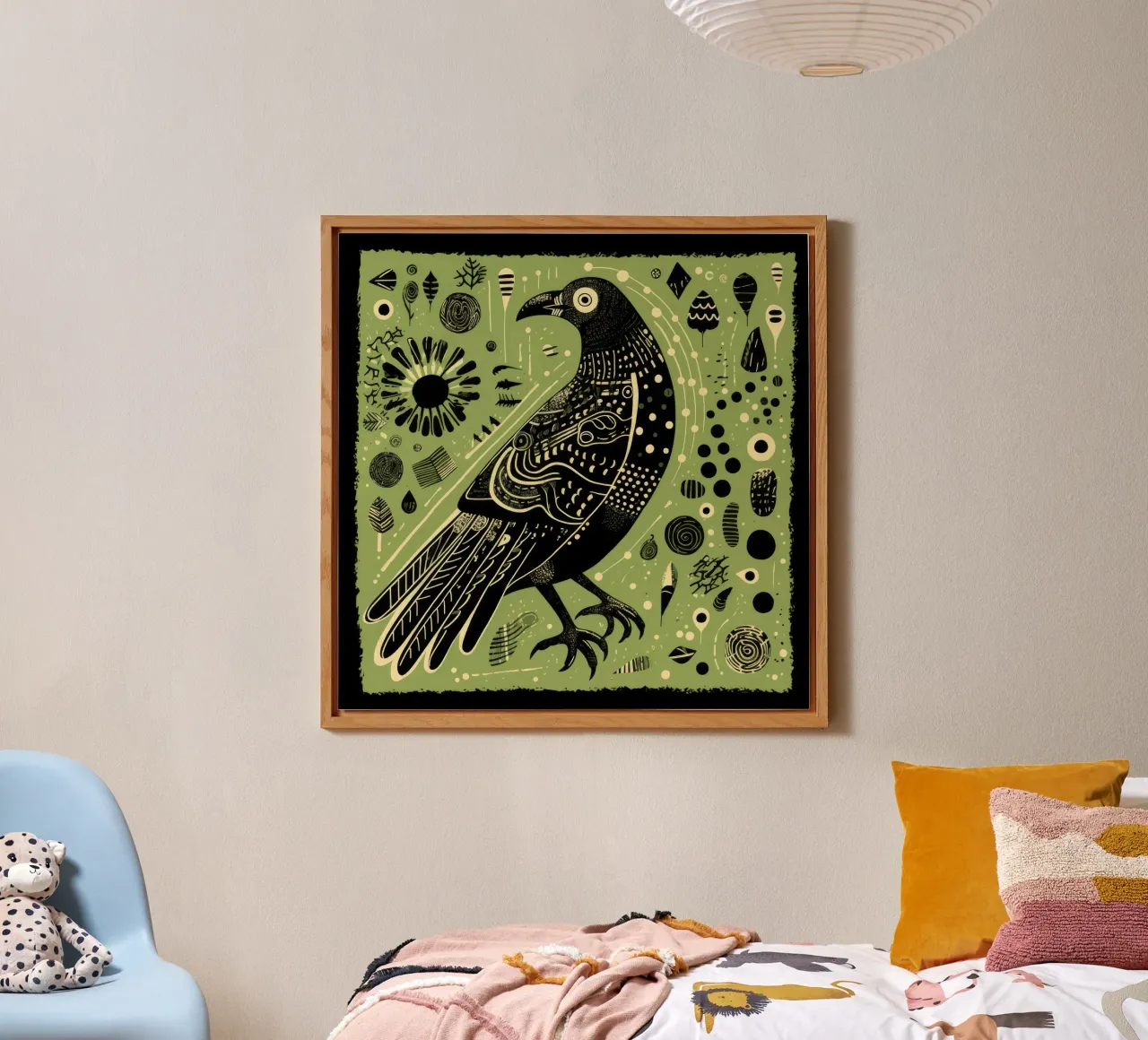 Green Eagle forex plate by Minimal Animal Art