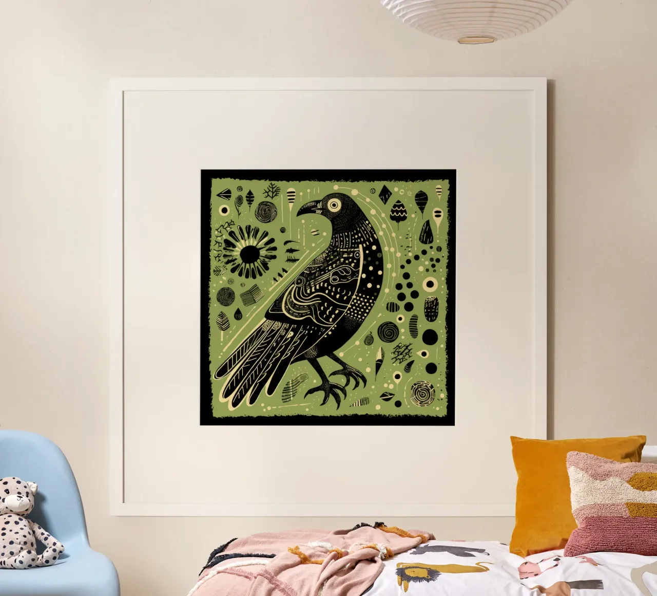 Green Eagle poster by Minimal Animal Art