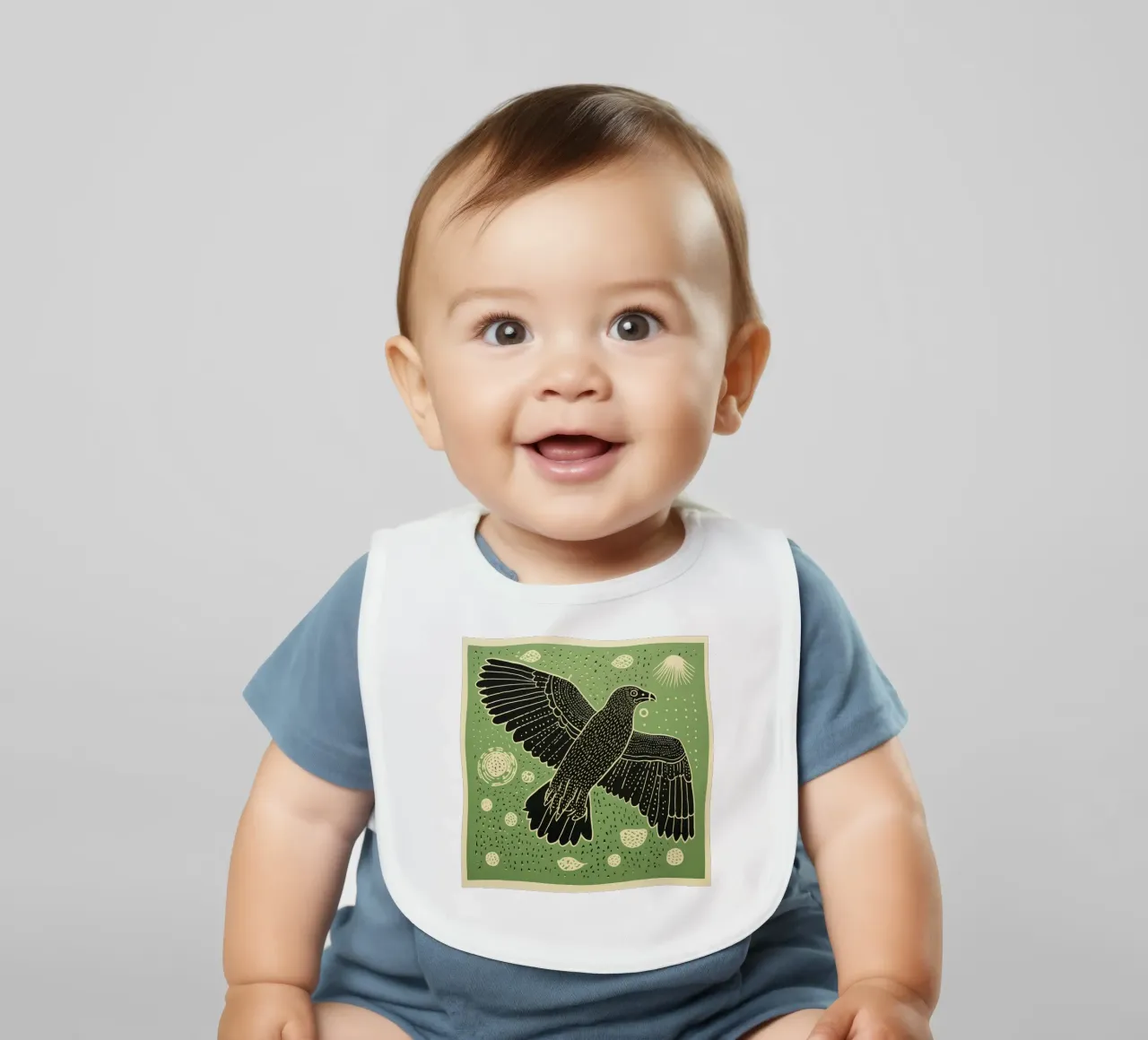 Green Eagle bavaglino da Minimal Animal Art