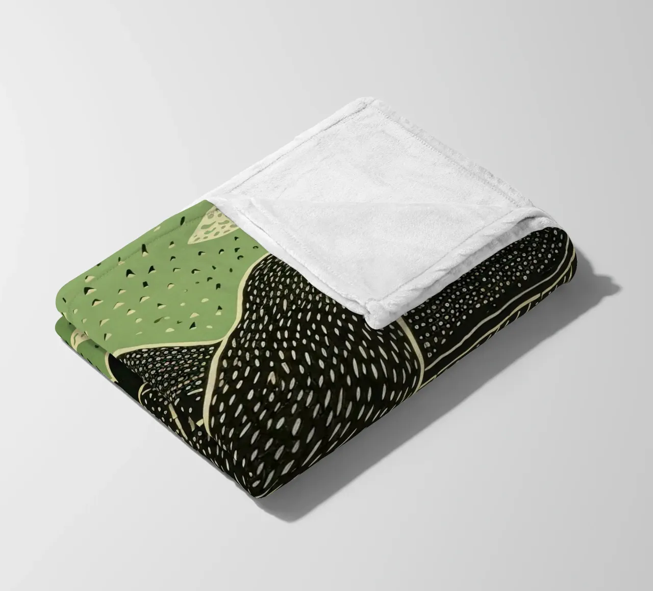 Aquila verde 2 coperta in pile da Minimal Animal Art
