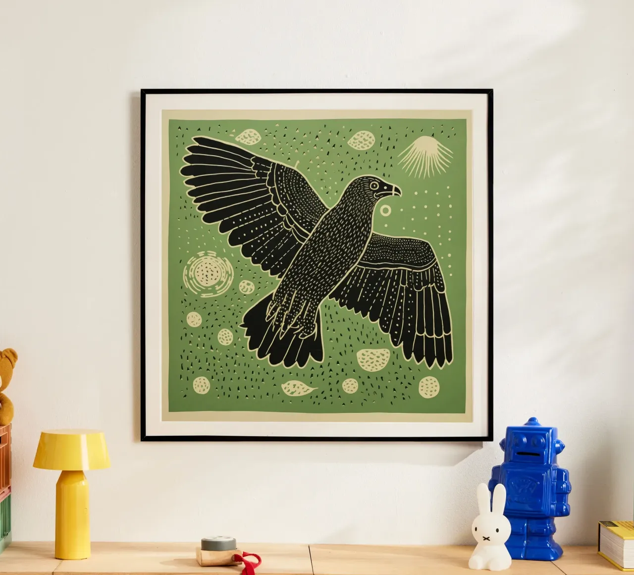 Green Eagle poster by Minimal Animal Art