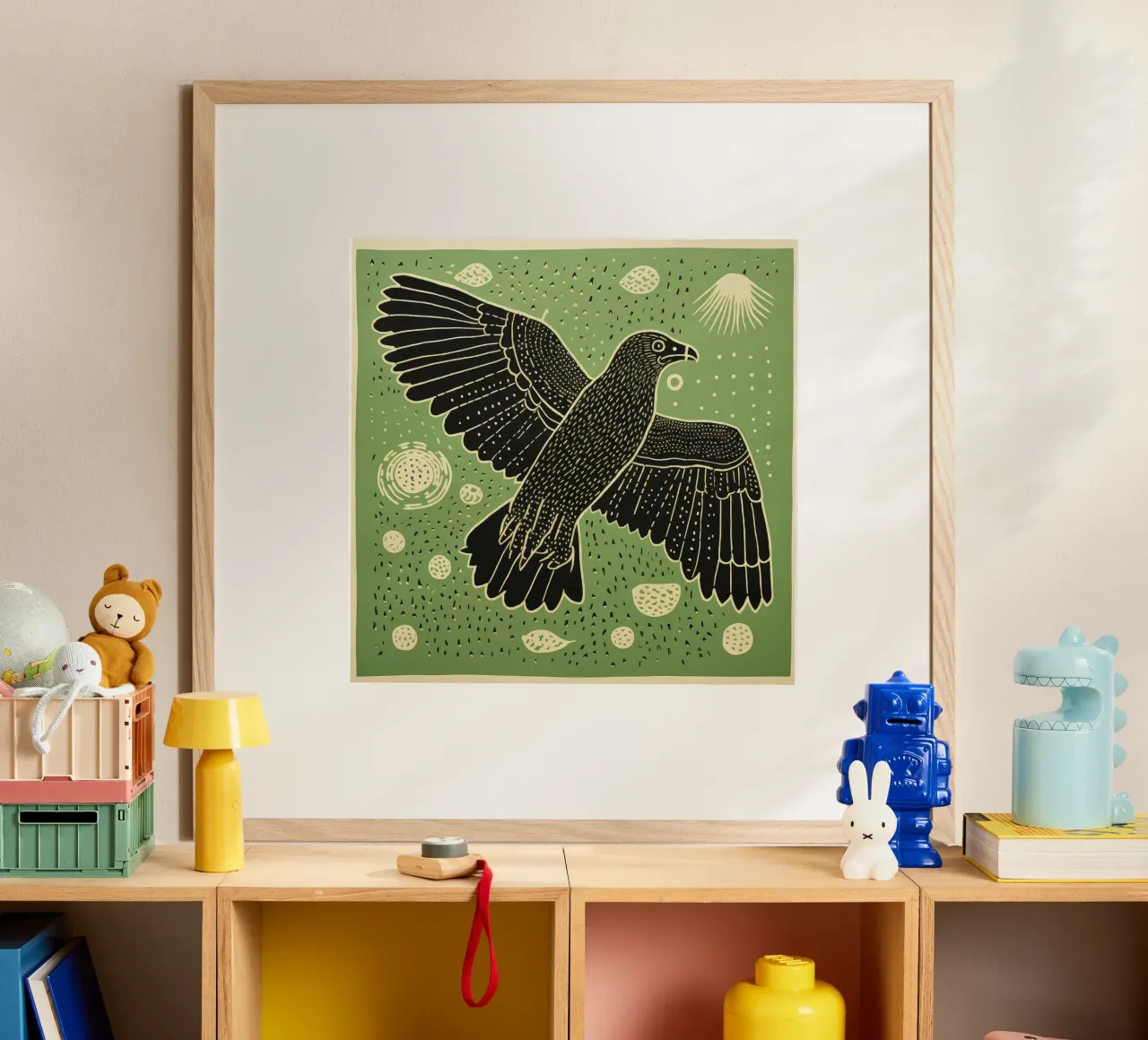 Green Eagle poster by Minimal Animal Art
