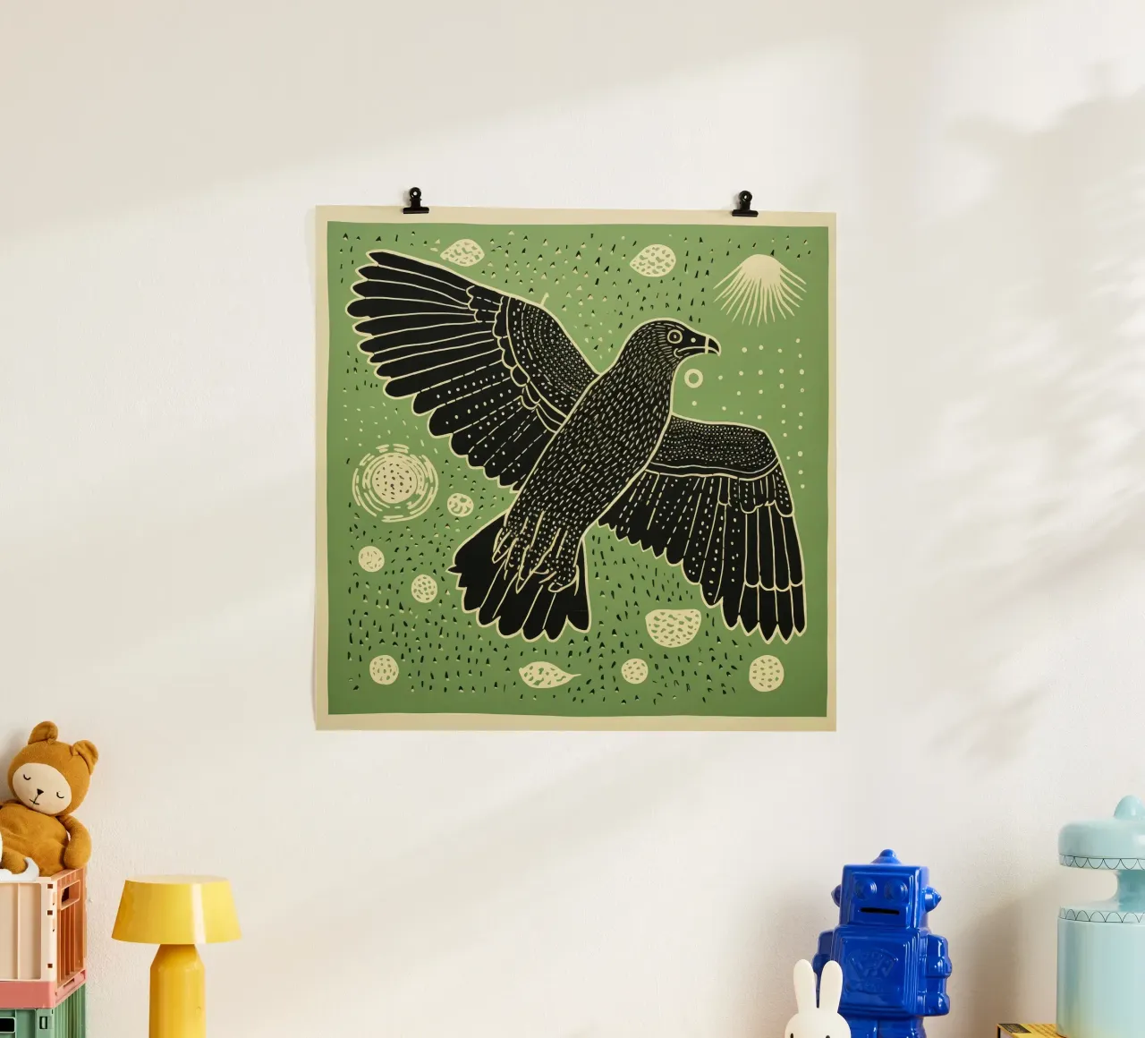 Green Eagle poster by Minimal Animal Art