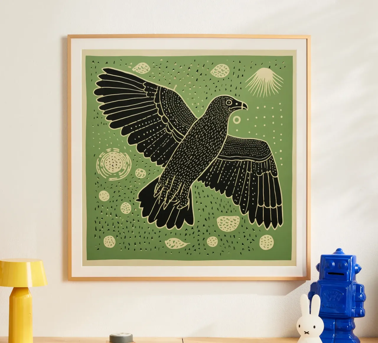Green Eagle poster by Minimal Animal Art
