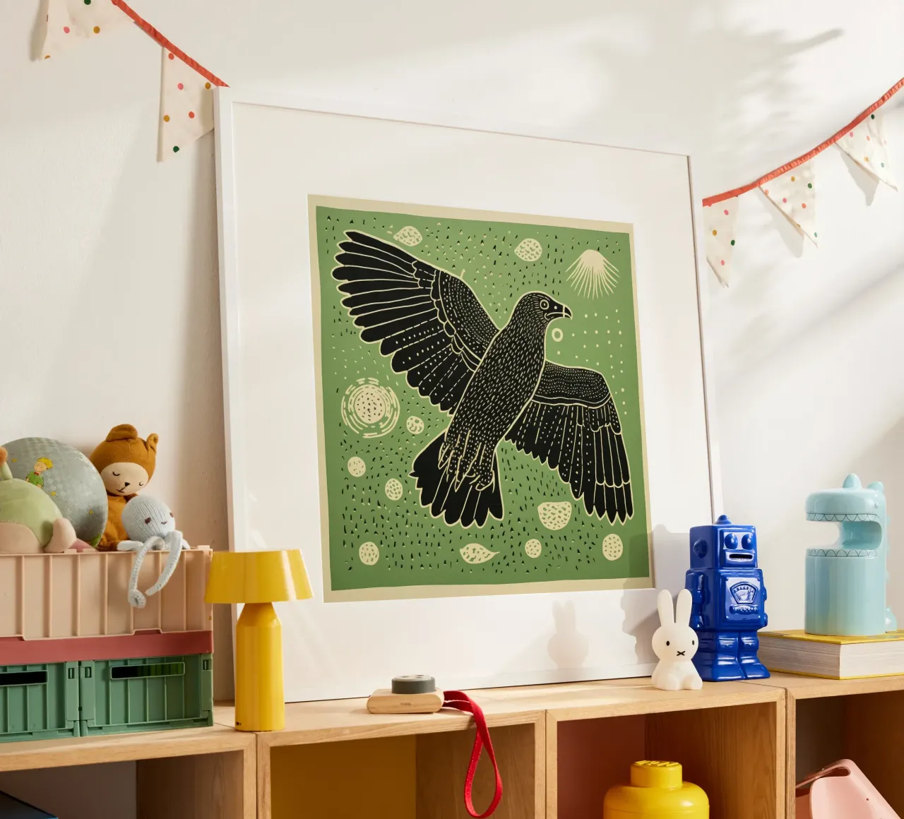 Green Eagle poster by Minimal Animal Art