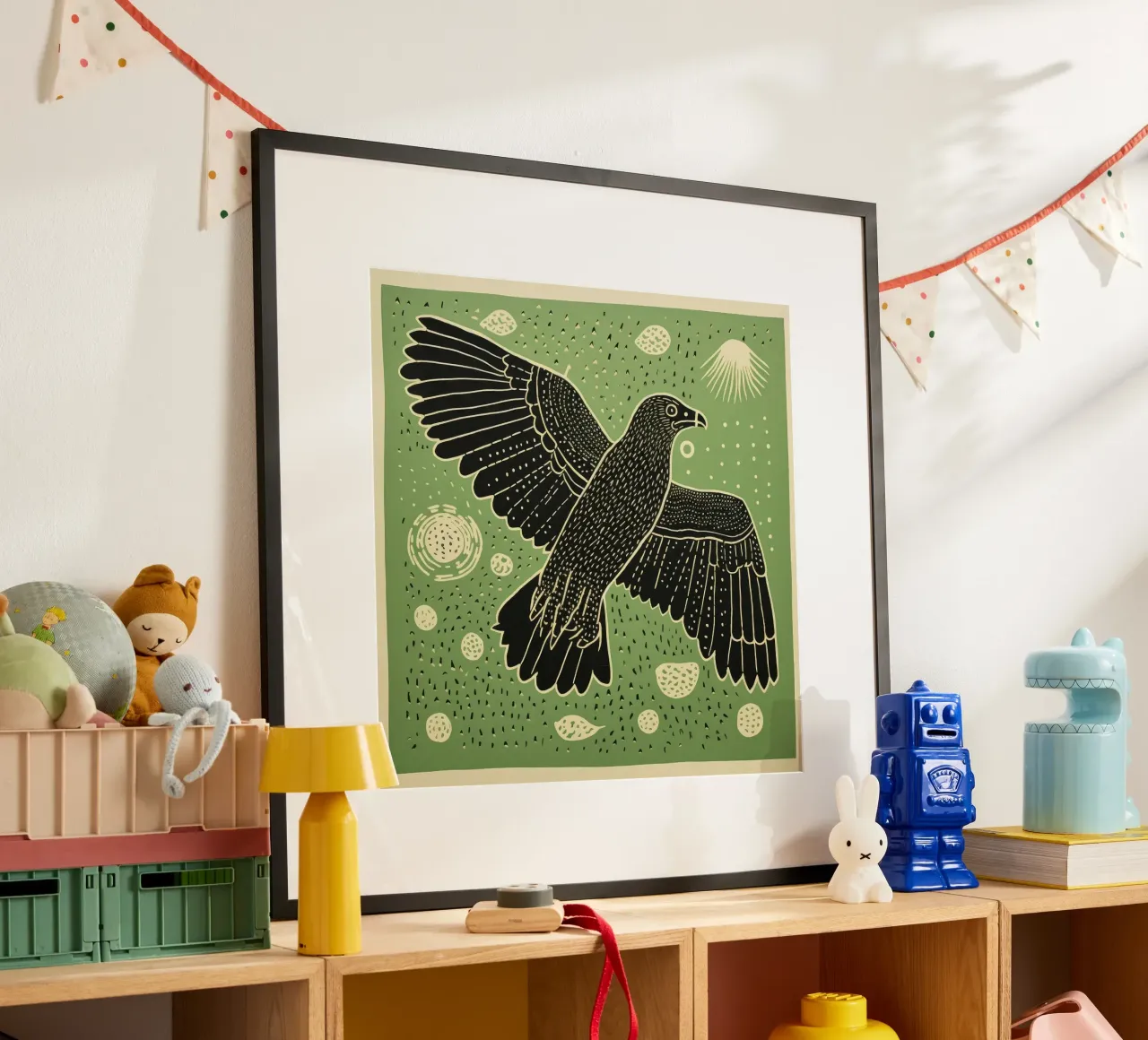 Green Eagle poster by Minimal Animal Art