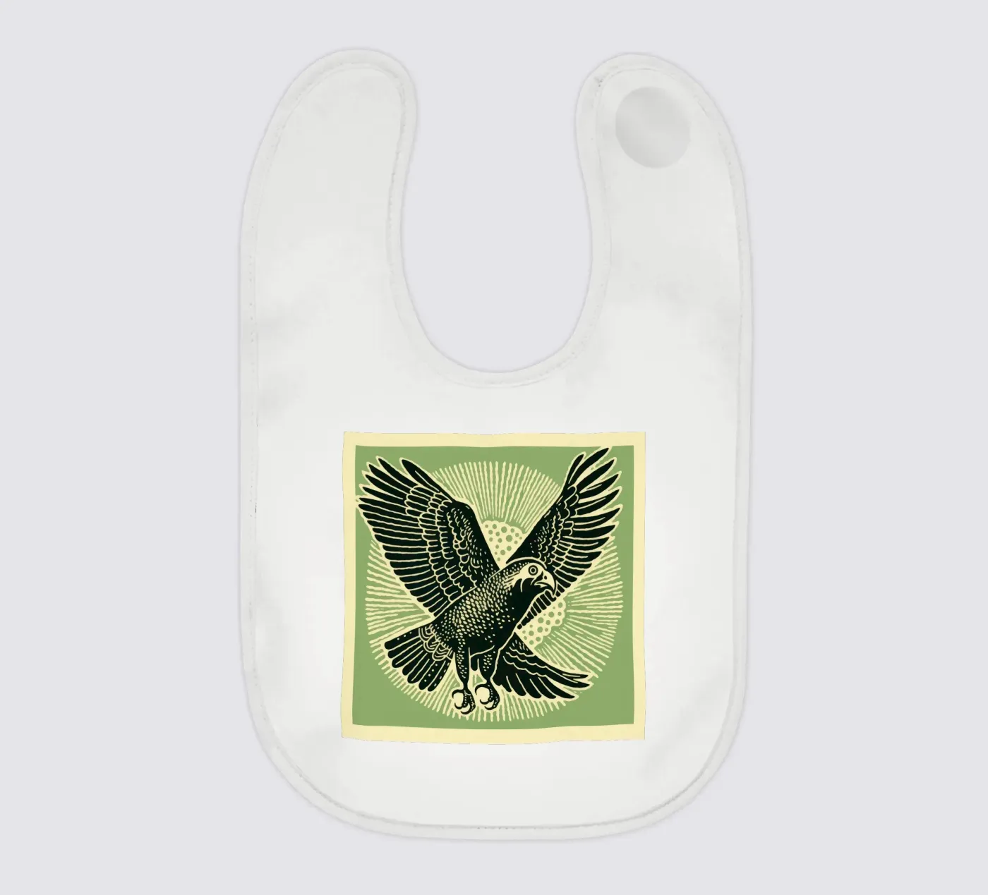 Aigle vert bavoir de Minimal Animal Art