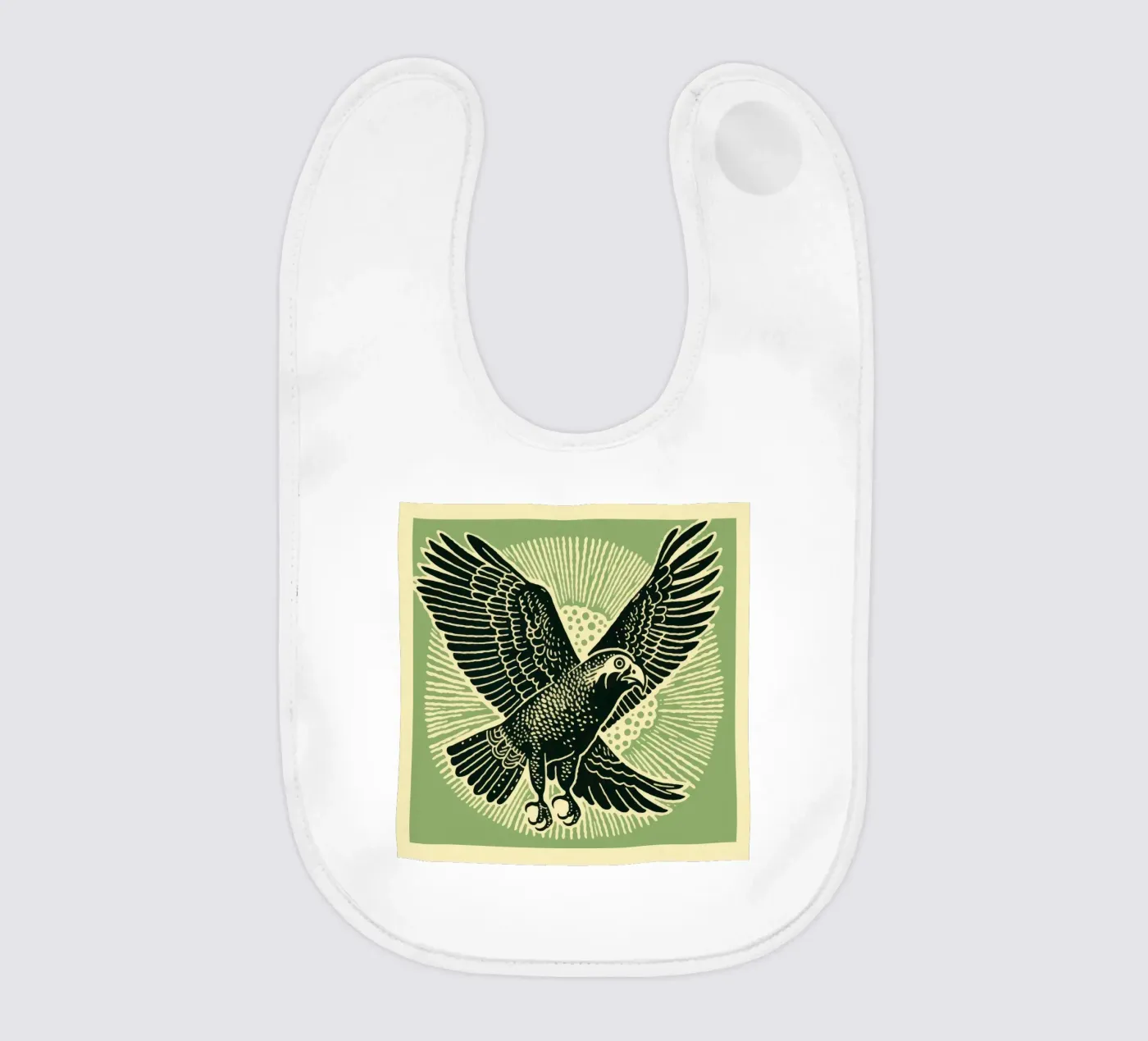 Green Eagle bavaglino da Minimal Animal Art
