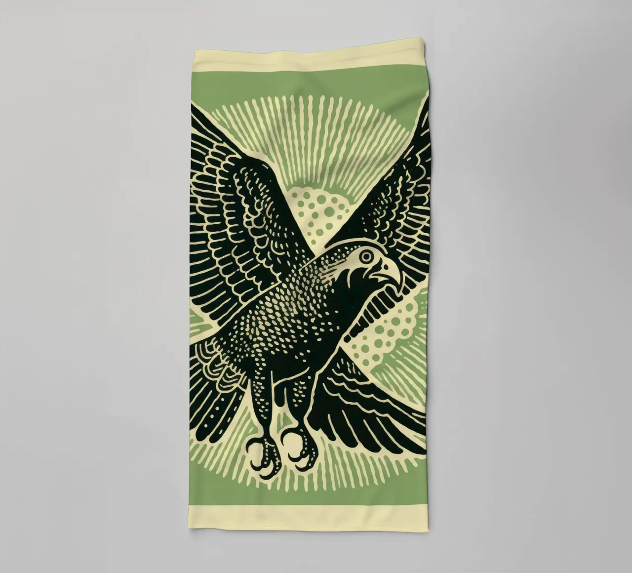 Aigle vert 3 serviette de bain de Minimal Animal Art