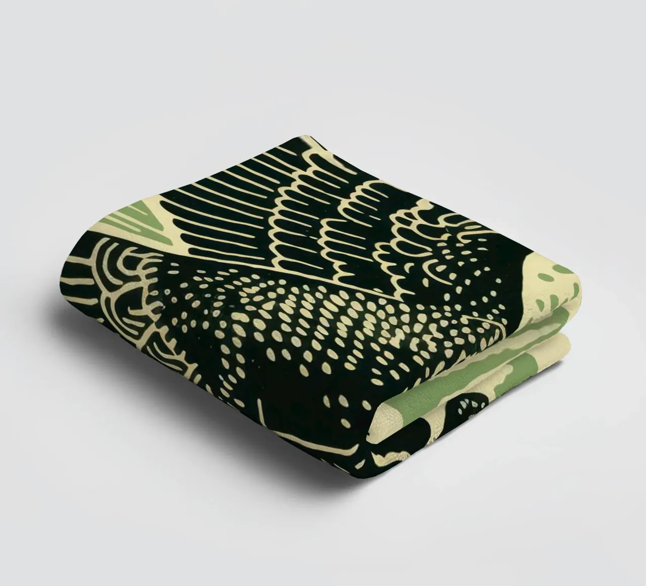 Aigle vert 3 serviette de bain de Minimal Animal Art