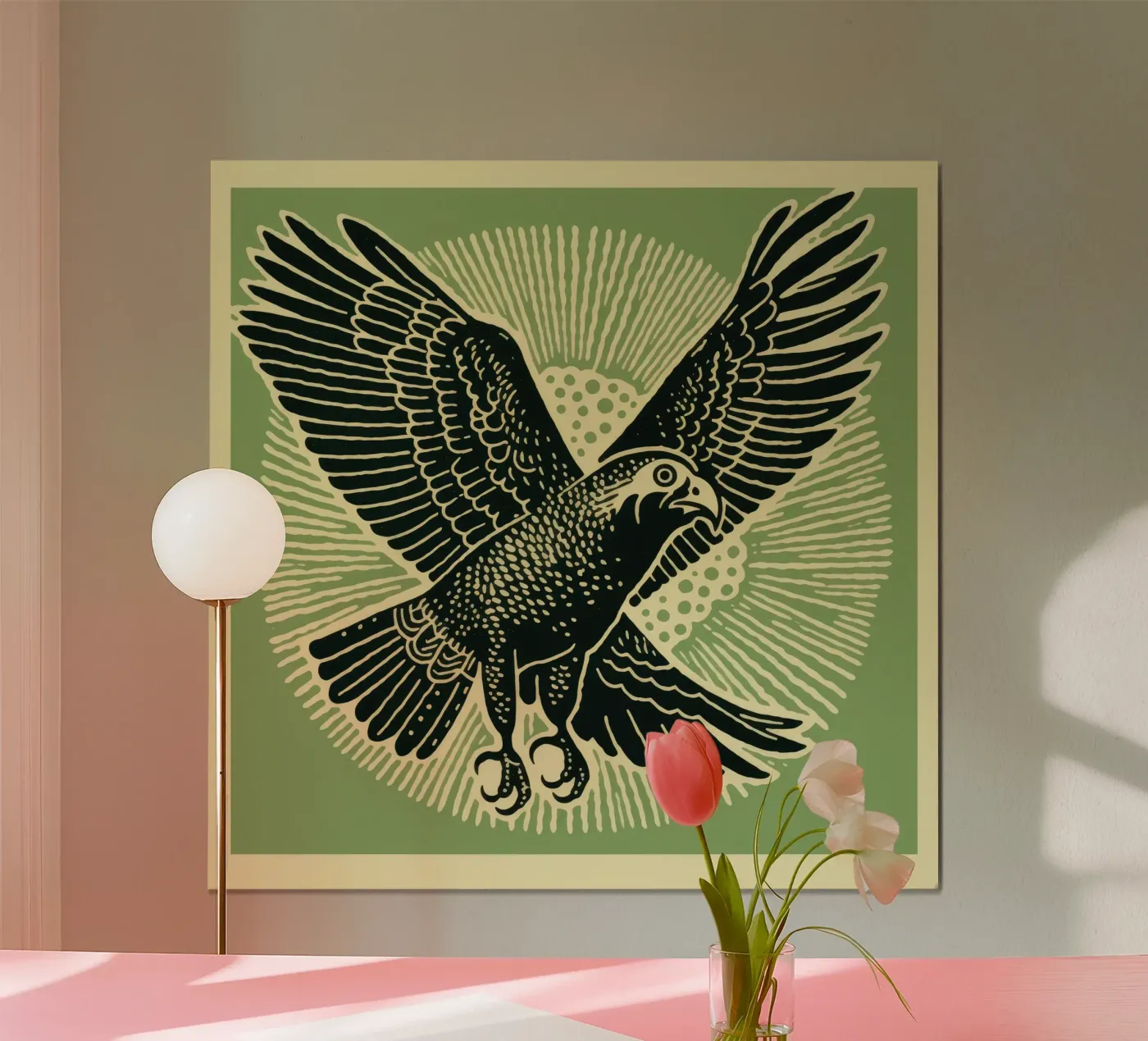 Green Eagle poster by Minimal Animal Art