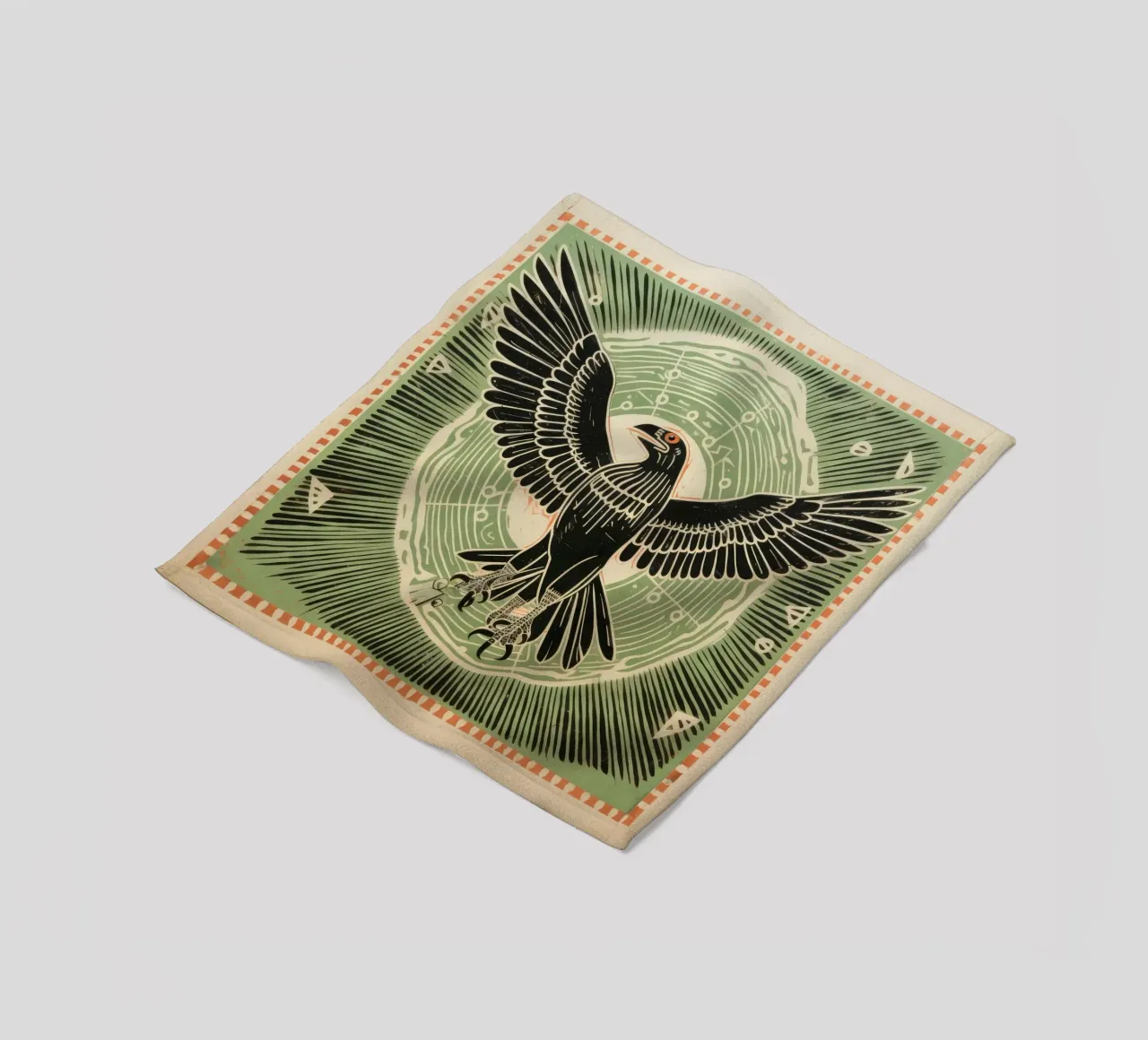 Green Eagle fleecedeken van Minimal Animal Art