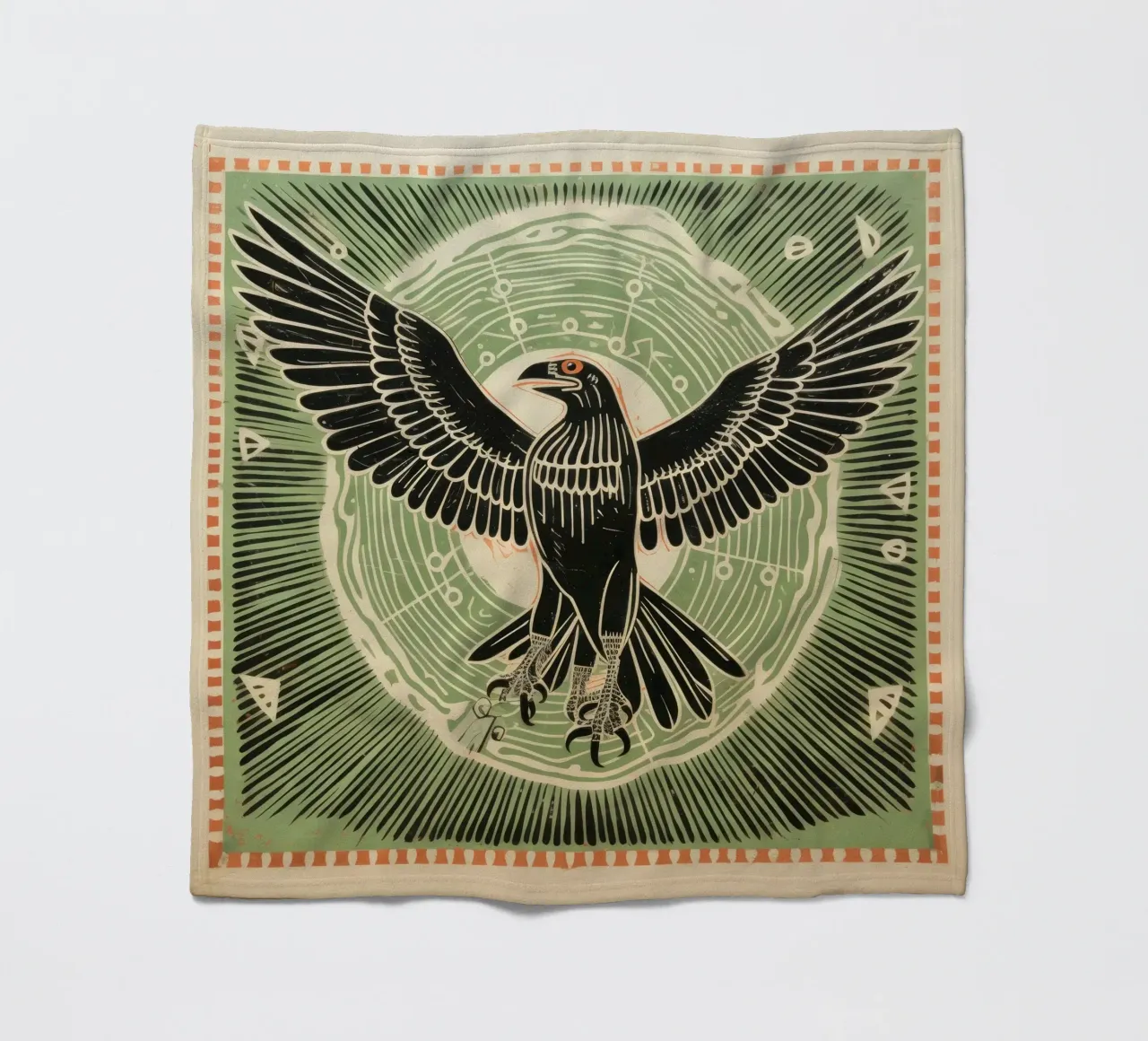 Green Eagle fleecedeken van Minimal Animal Art