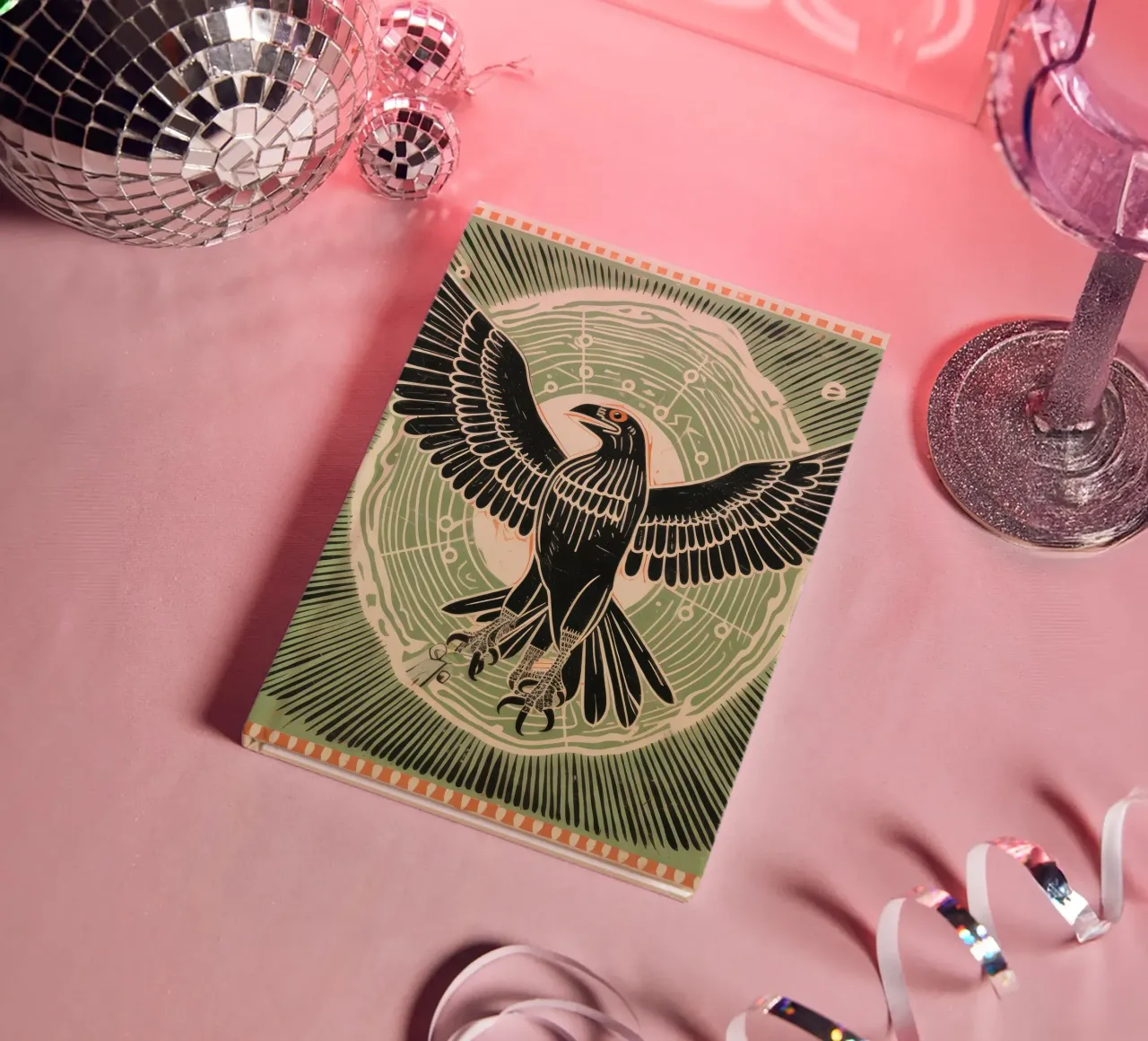Aigle vert 4 carnet de notes de Minimal Animal Art
