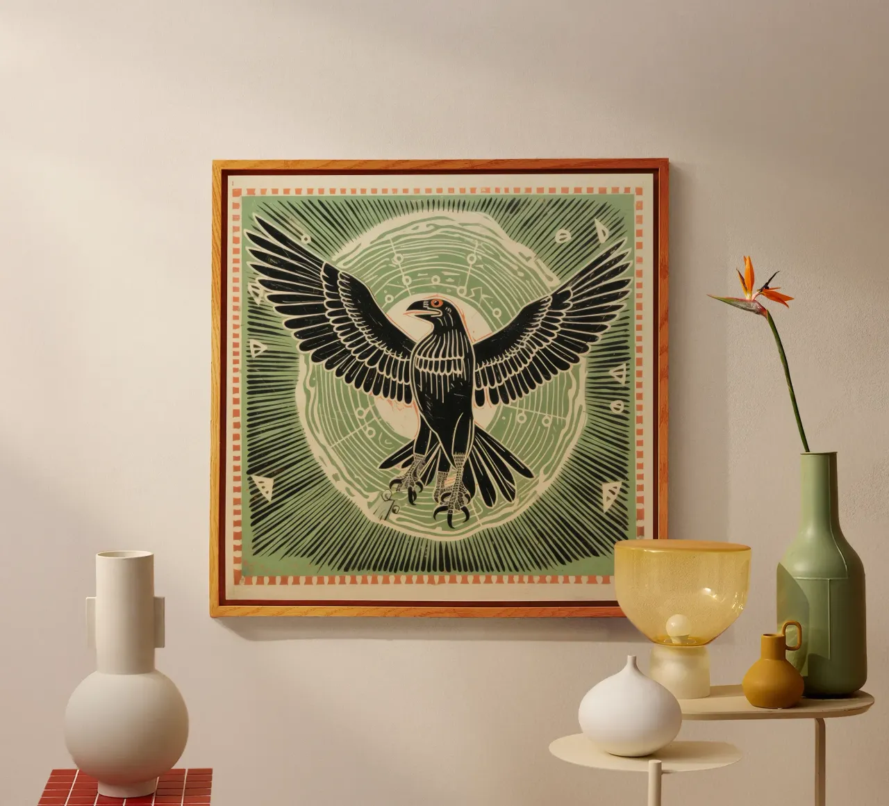 Green Eagle plexiglass da Minimal Animal Art