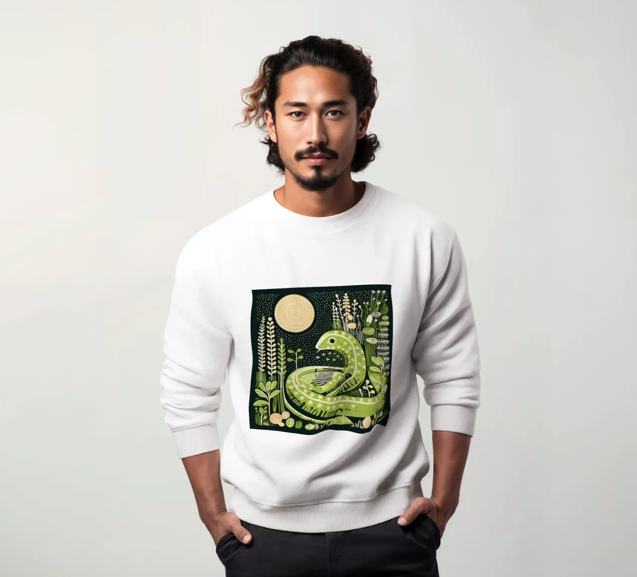 Lombriz Verde 2 sudadera de Minimal Animal Art