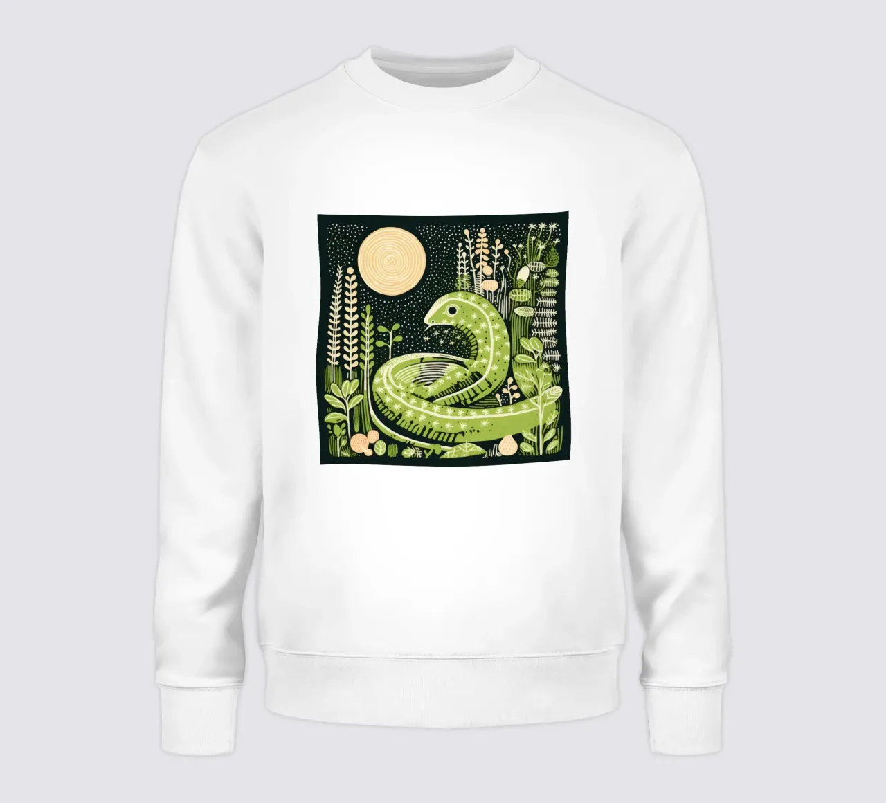 Lombriz Verde 2 sudadera de Minimal Animal Art
