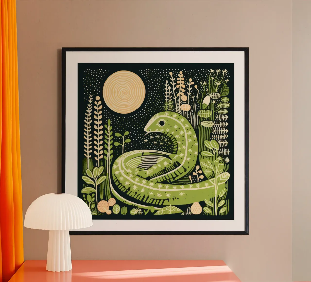 Terriccio verde 2 poster con telaio in legno da Minimal Animal Art