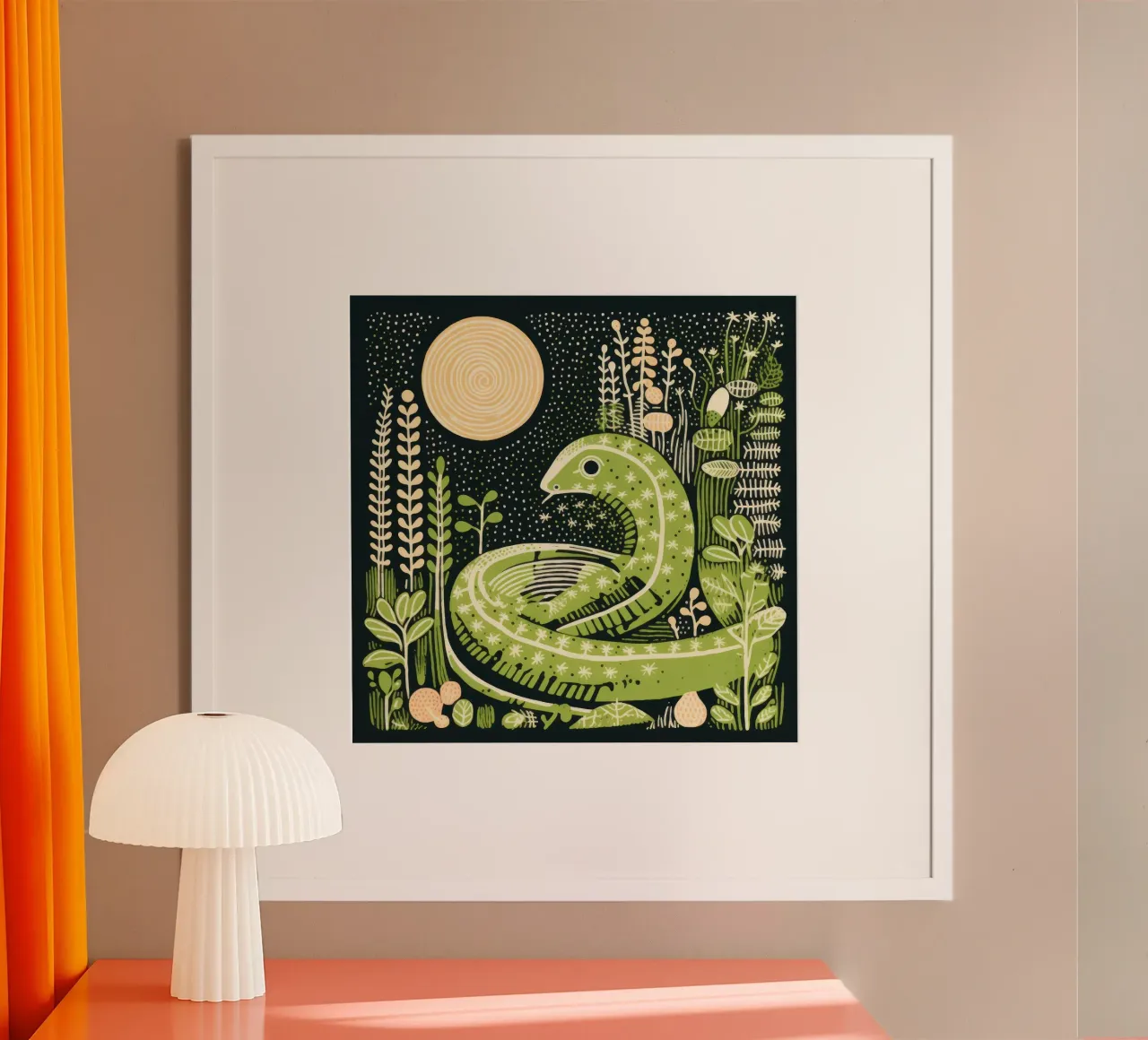 Terriccio verde 2 poster con telaio in legno da Minimal Animal Art
