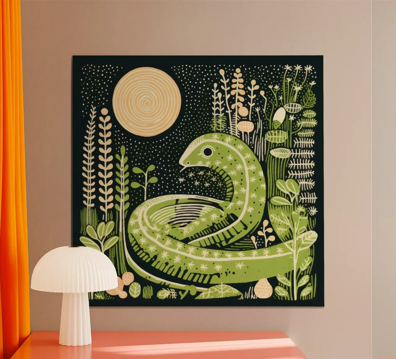 Terriccio verde 2 poster con telaio in legno da Minimal Animal Art
