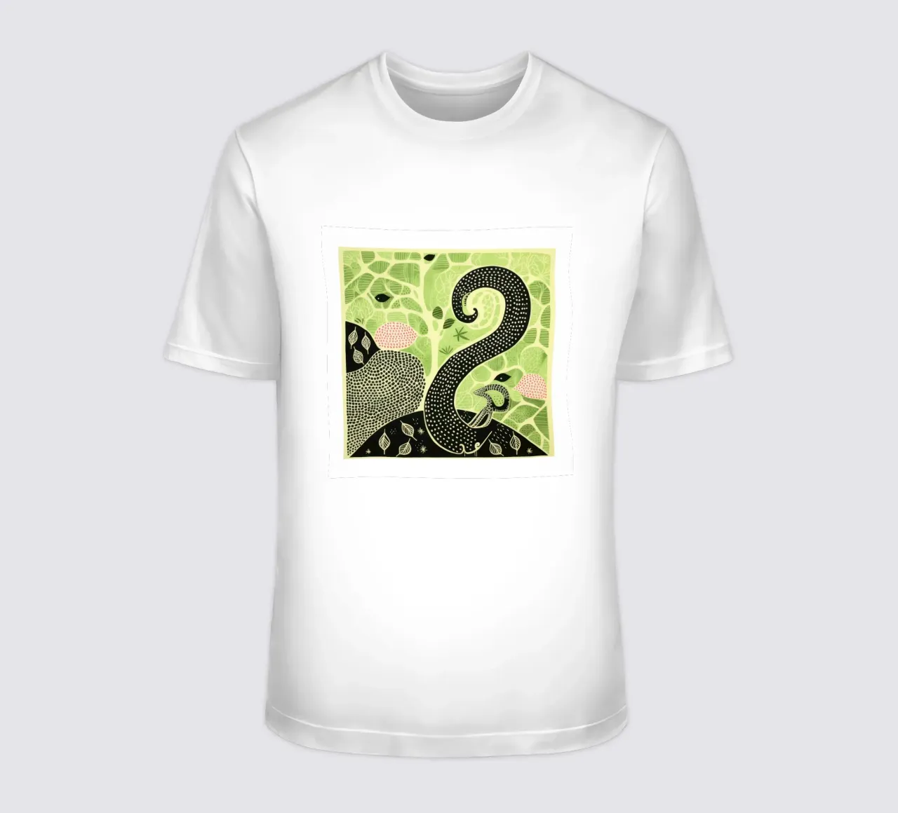 Green Earthworm 3 t-shirt by Minimal Animal Art