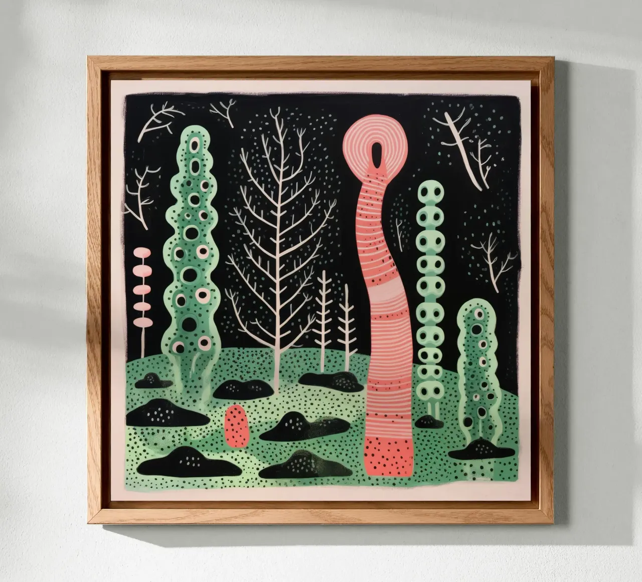 Grüner Regenwurm 4 Forex-Platte von Minimal Animal Art