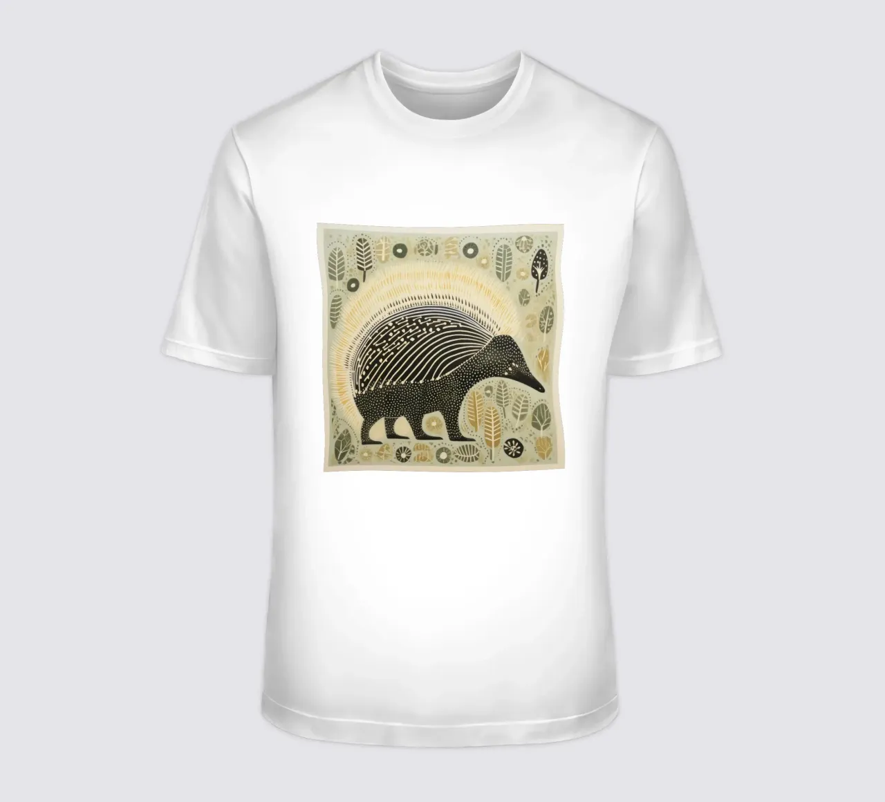 Echidna verde 1 t-shirt da Minimal Animal Art