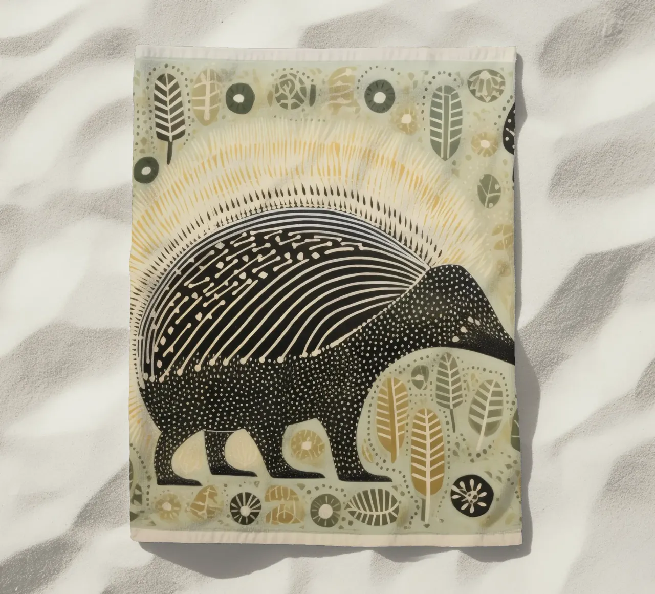 Echidna verde 1 telo mare da Minimal Animal Art