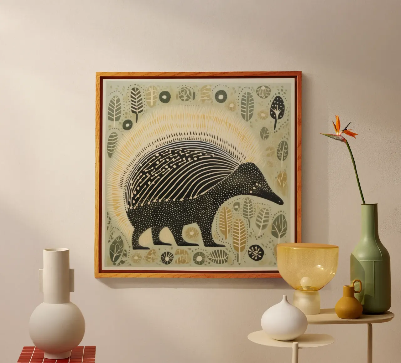 Echidna verde plexiglass da Minimal Animal Art