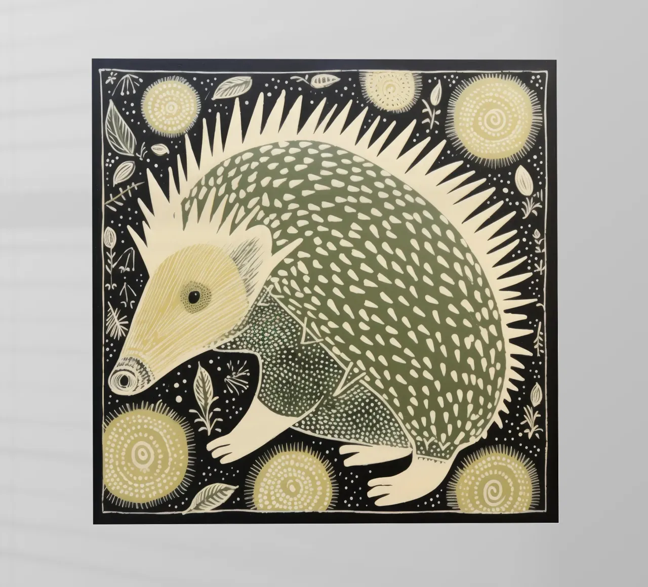 Echidna verde 2 pellicola backlit da Minimal Animal Art
