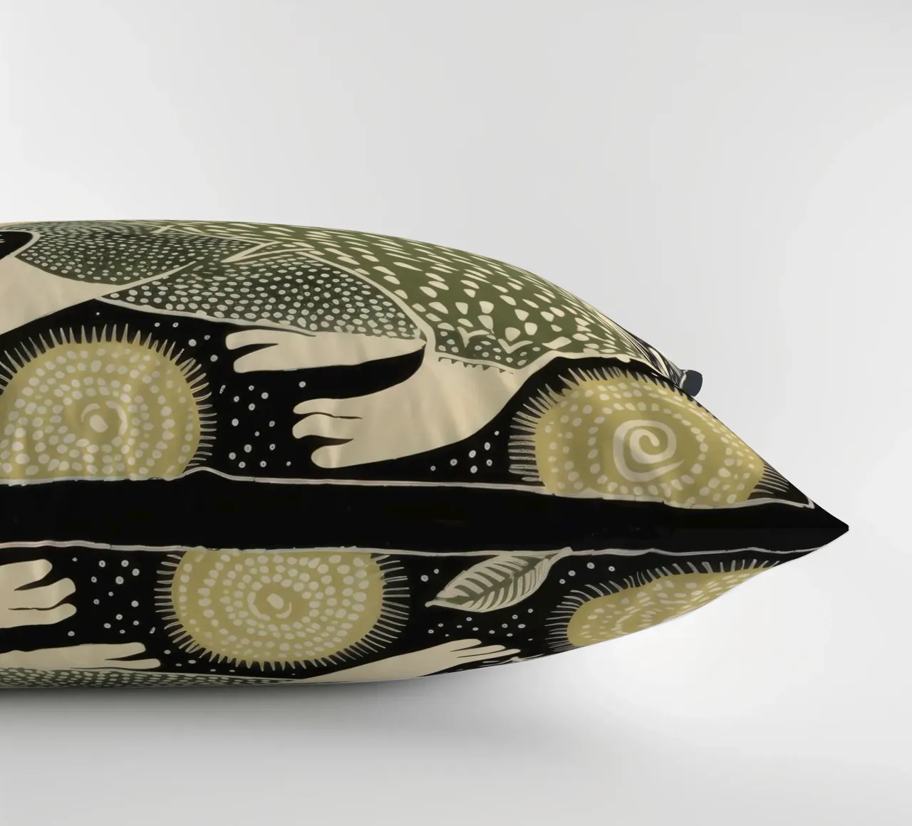 Echidna verde 2 cuscino da Minimal Animal Art