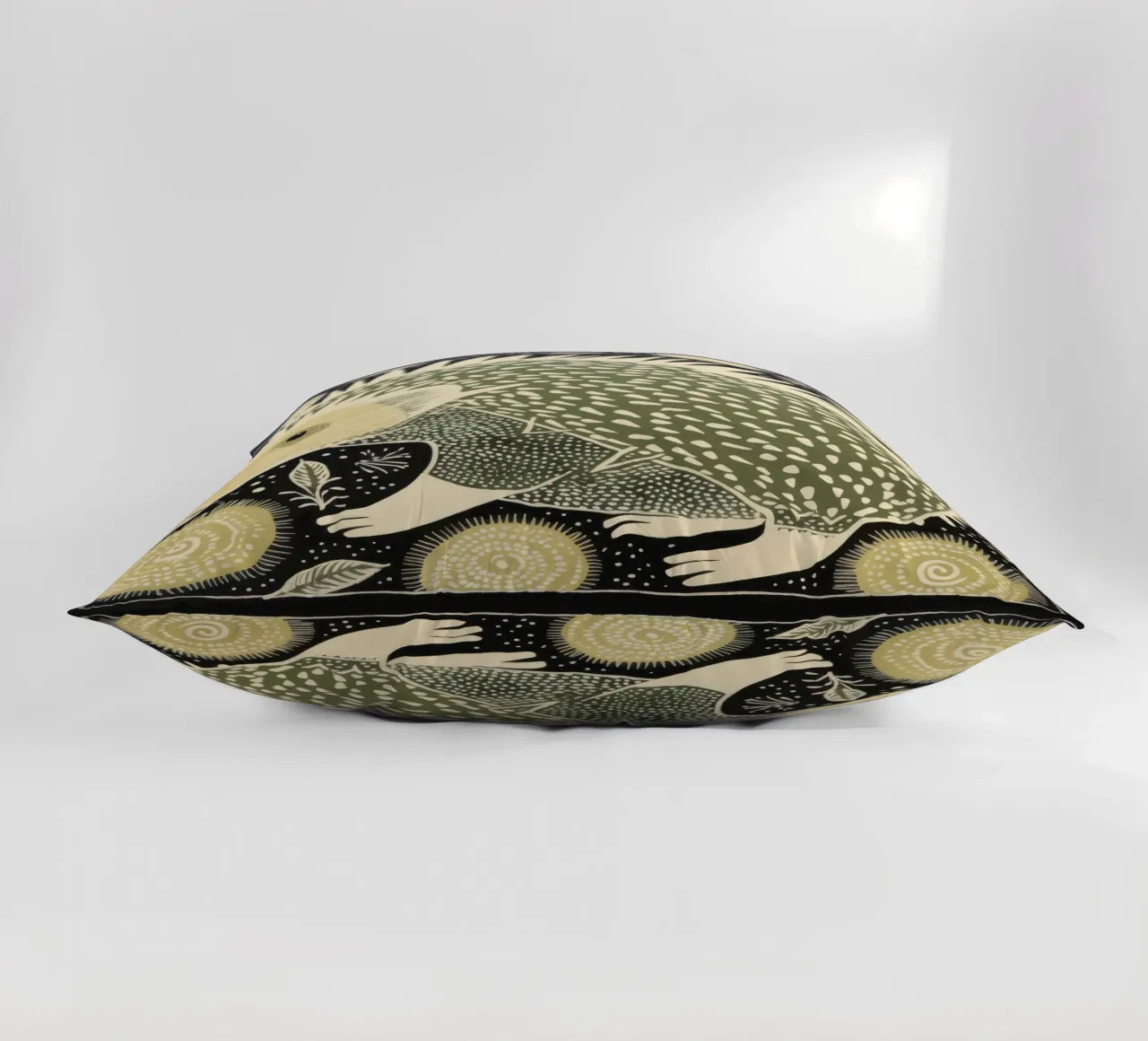 Echidna verde 2 cuscino da Minimal Animal Art