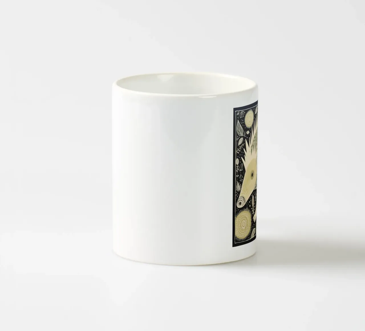 Echidna verde 2 tazza in ceramica da Minimal Animal Art