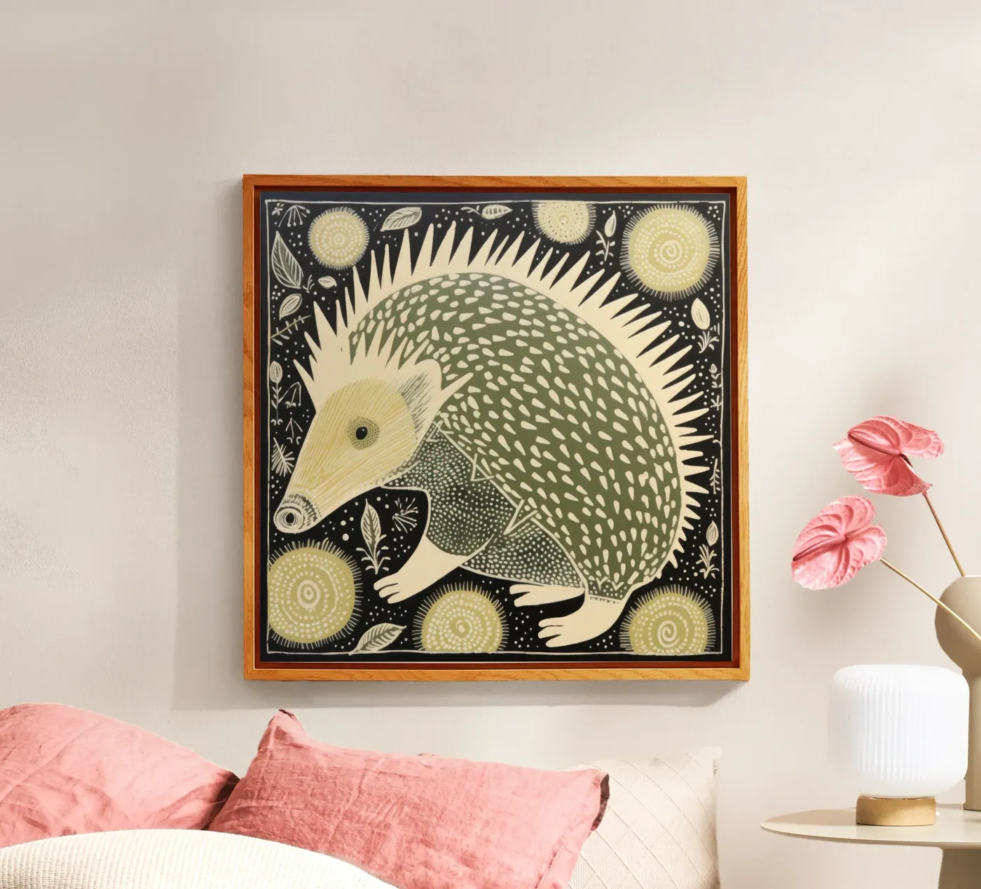 Green Echidna plexiglass da Minimal Animal Art