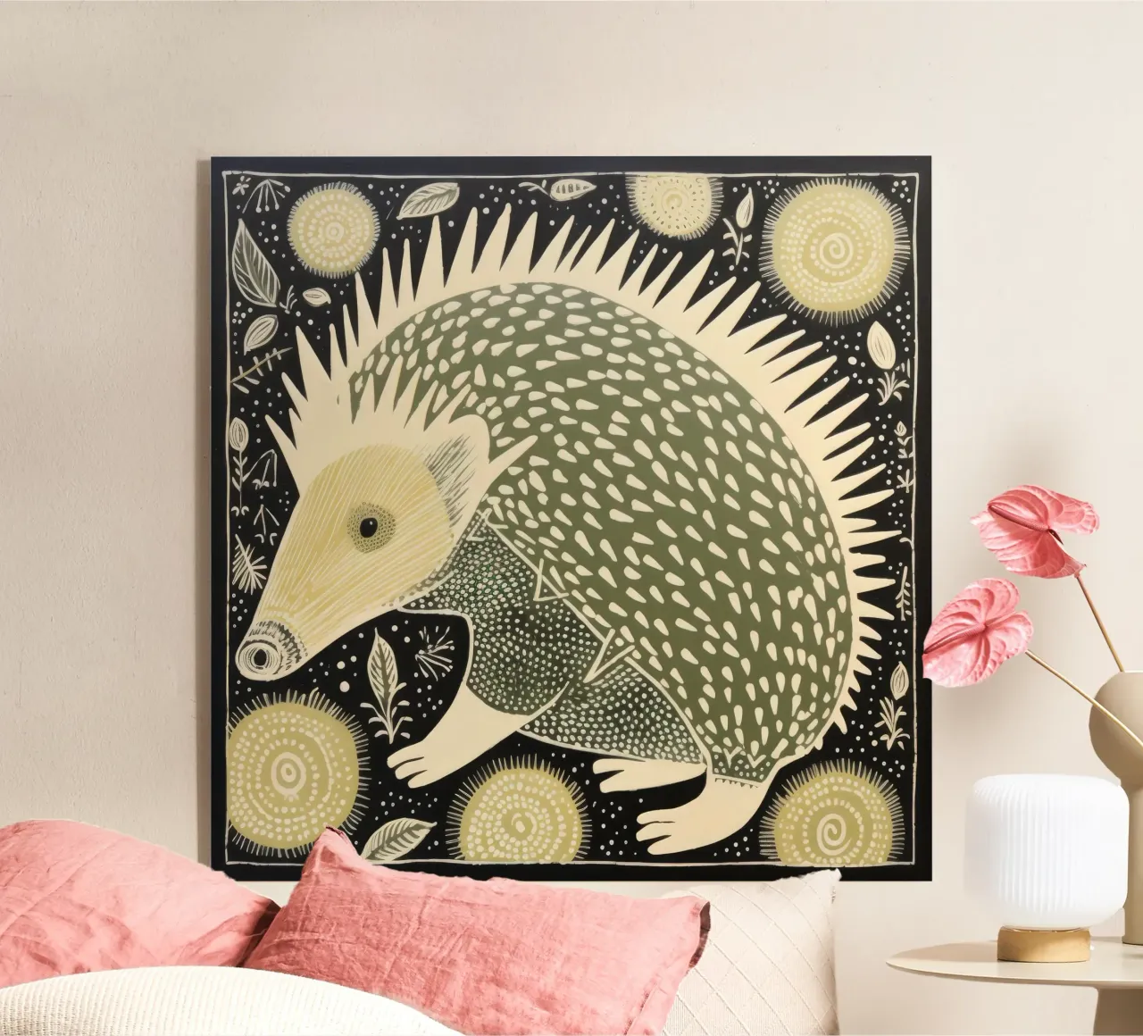 Echidna verde plexiglass da Minimal Animal Art