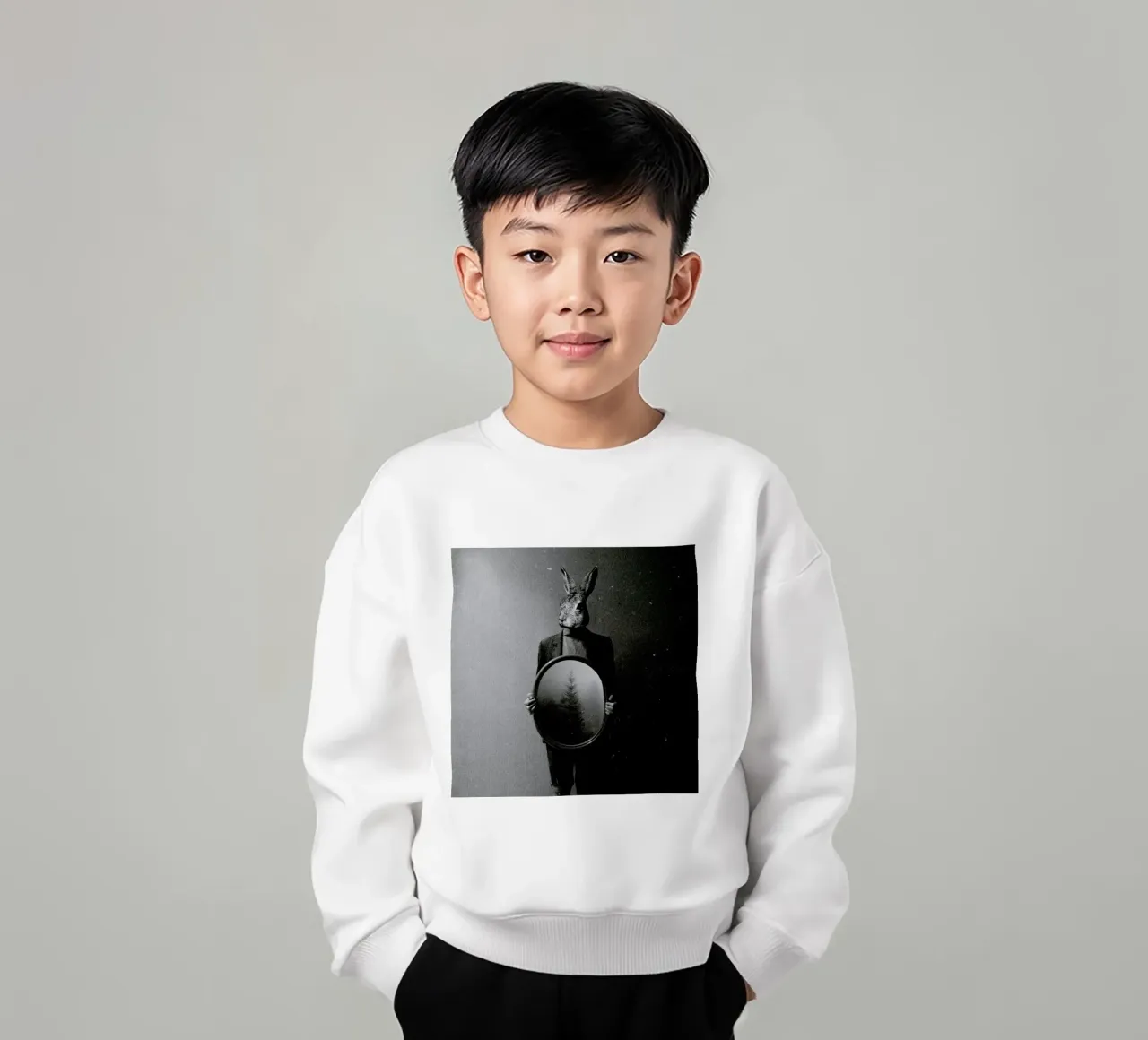Animals in my room - Rabbit kids sweatshirt by Evgeniy Stepanets
