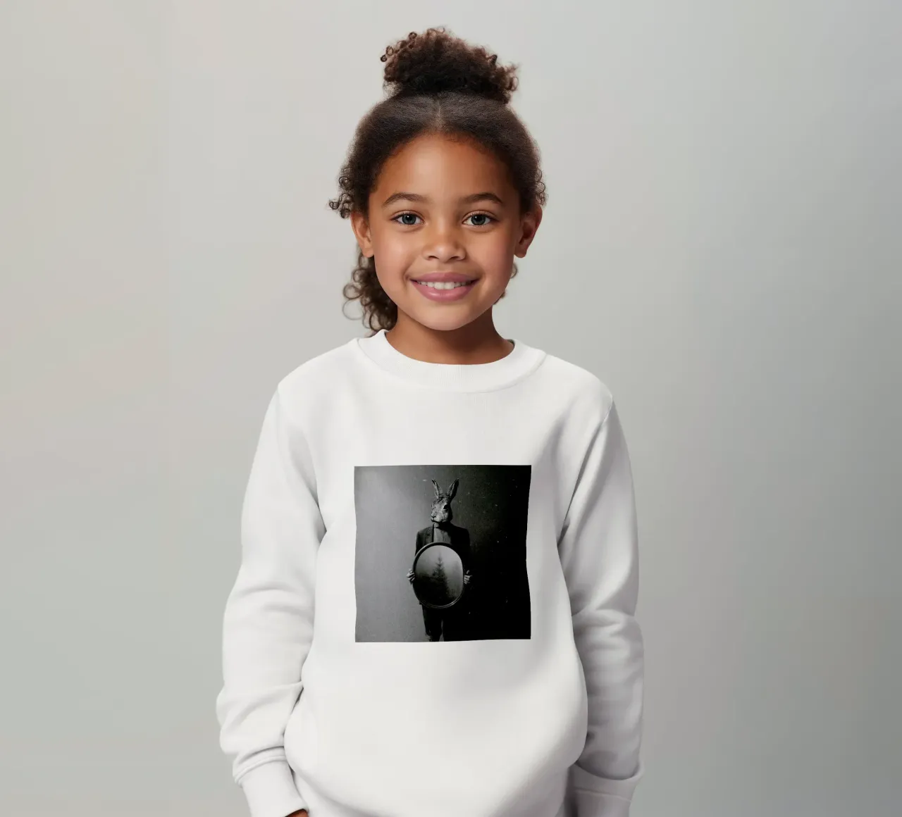 Animals in my room - Rabbit kids sweatshirt by Evgeniy Stepanets